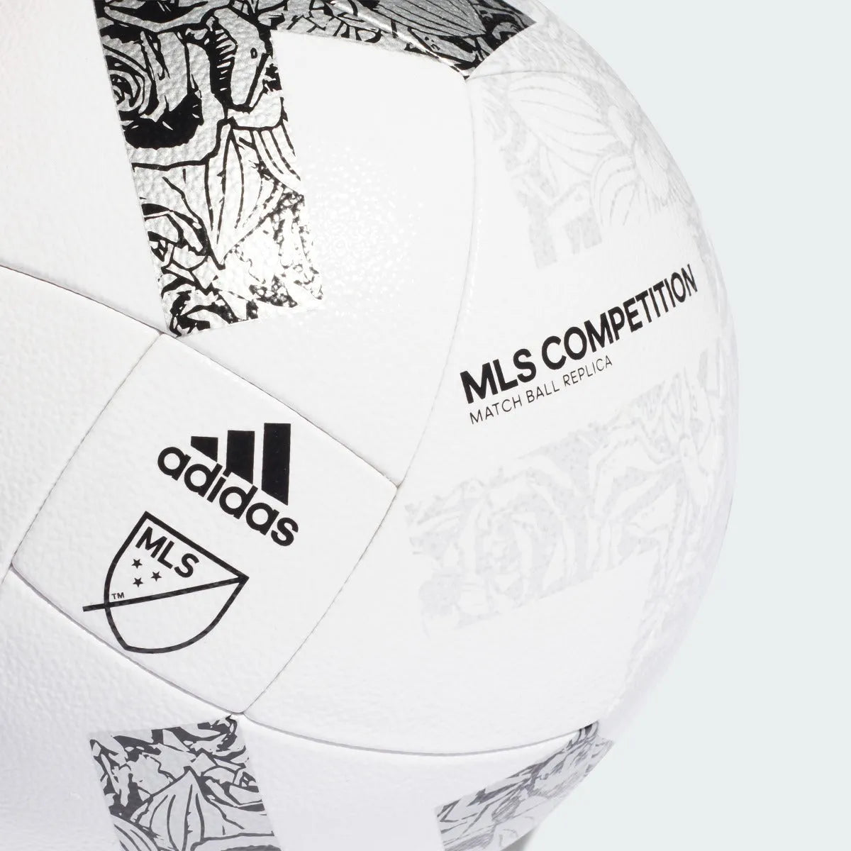 adidas 2022 MLS NFHS Competition Ball - White-Silver (Detail 1)