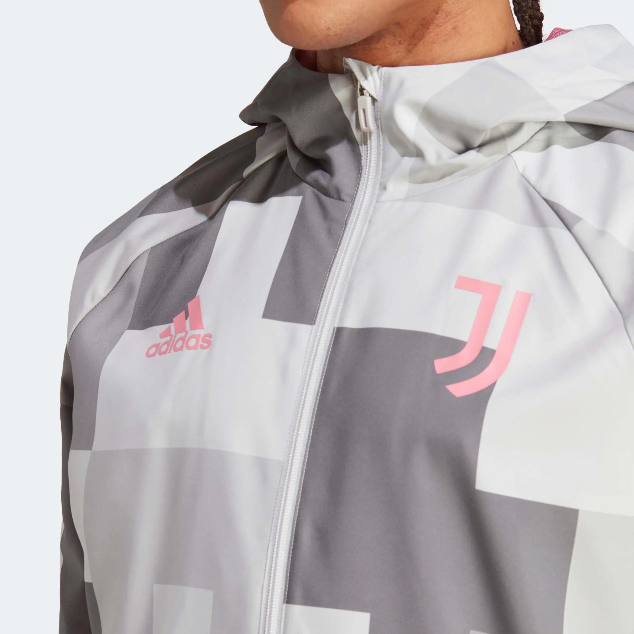 adidas 2023-24 Juventus Graphic Windbreaker - Grey One