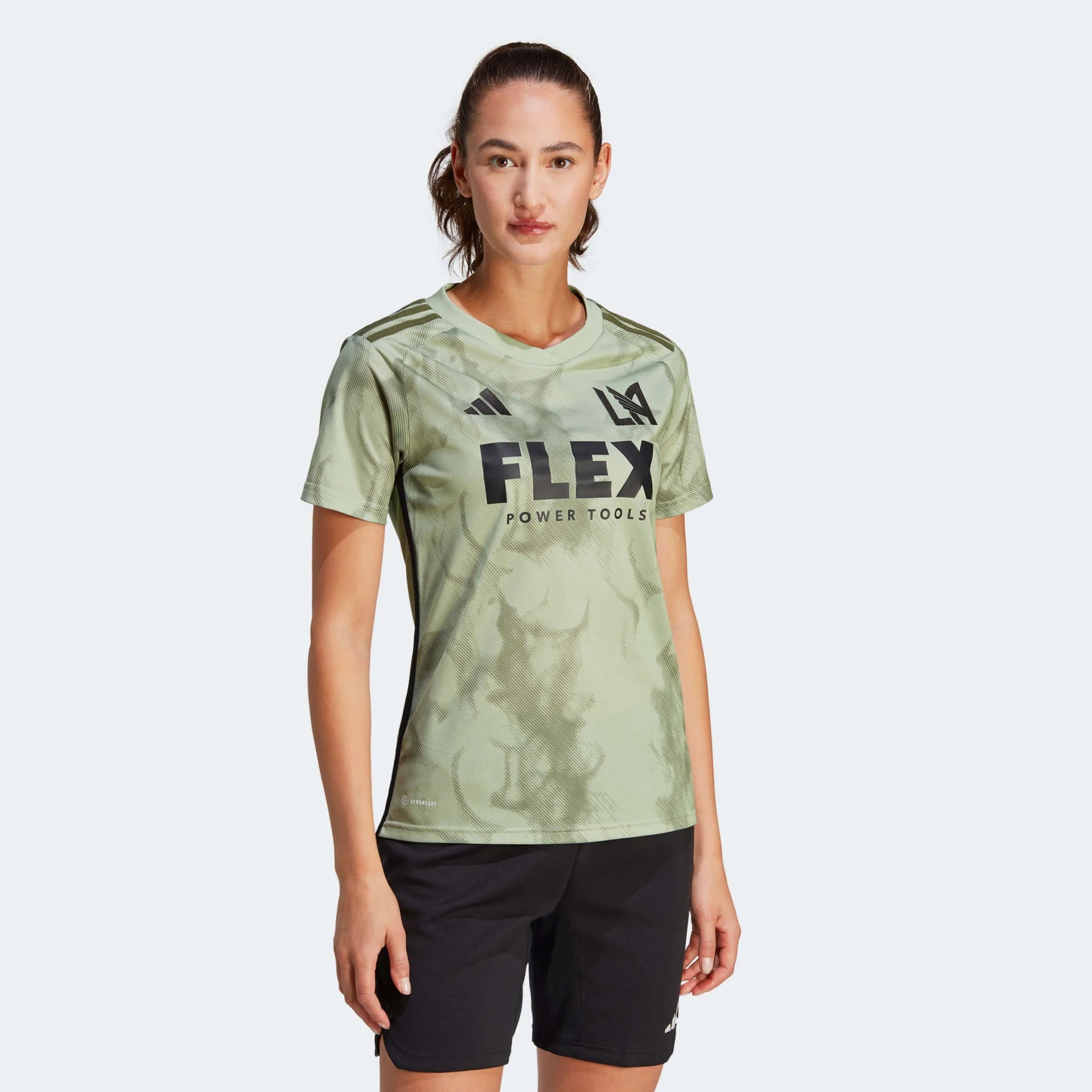 adidas 2023-24 LAFC Women's Away Jersey - Magic Lime-Tent Green (Model - Front)