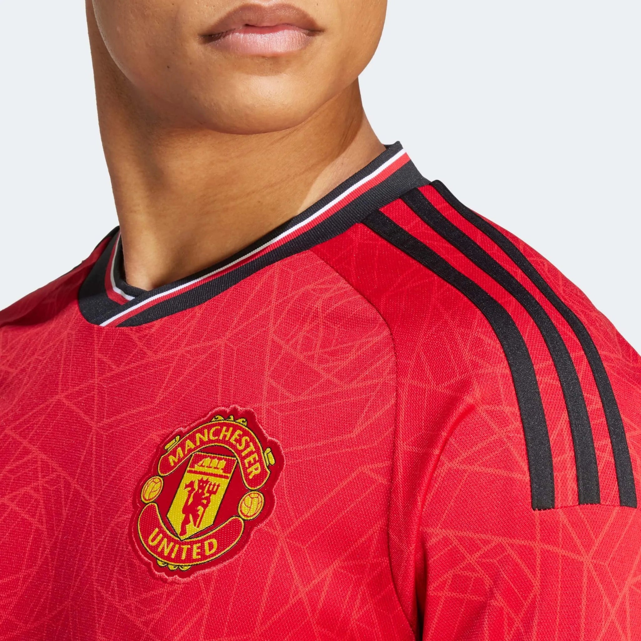 adidas 2023-24 Manchester United Men's Stadium Home Long-Sleeve Jersey
