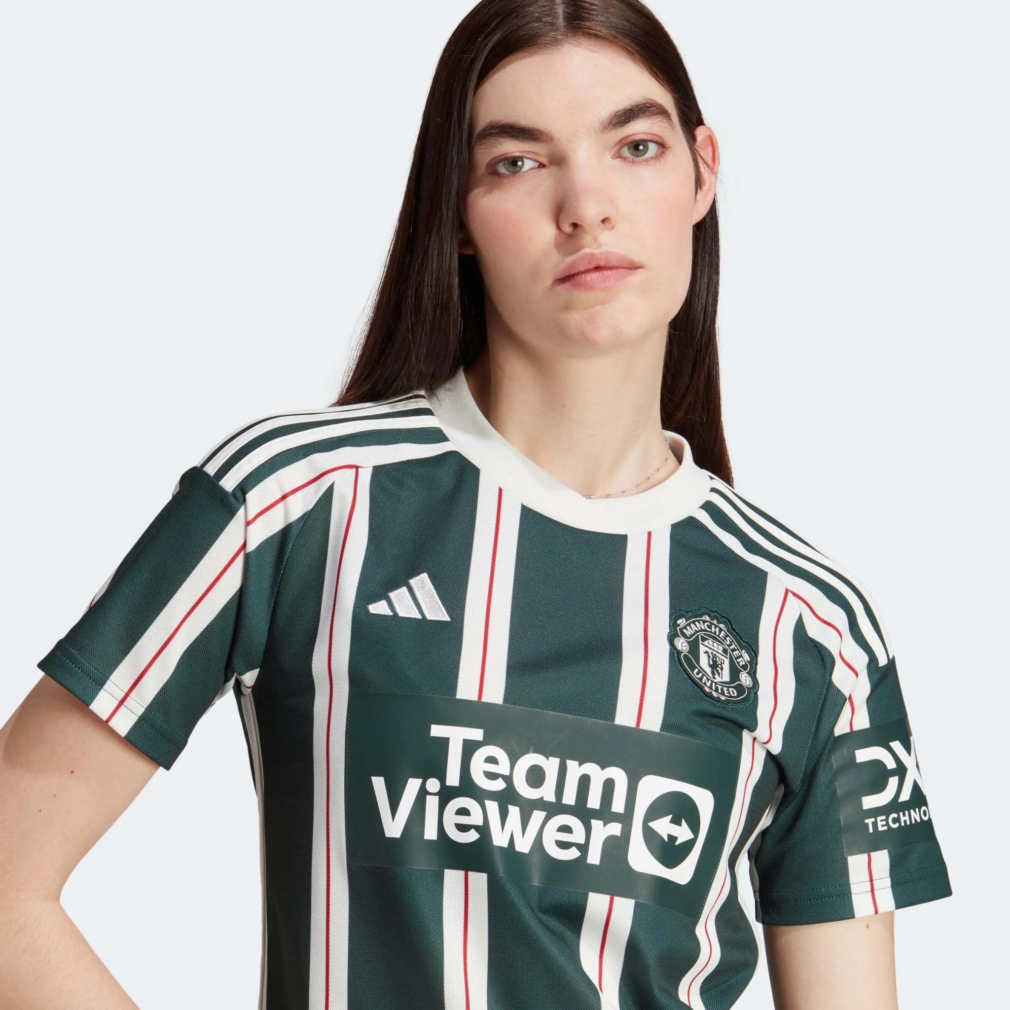 adidas 2023-24 Manchester United Women's Stadium Away Jersey (Detail 1)