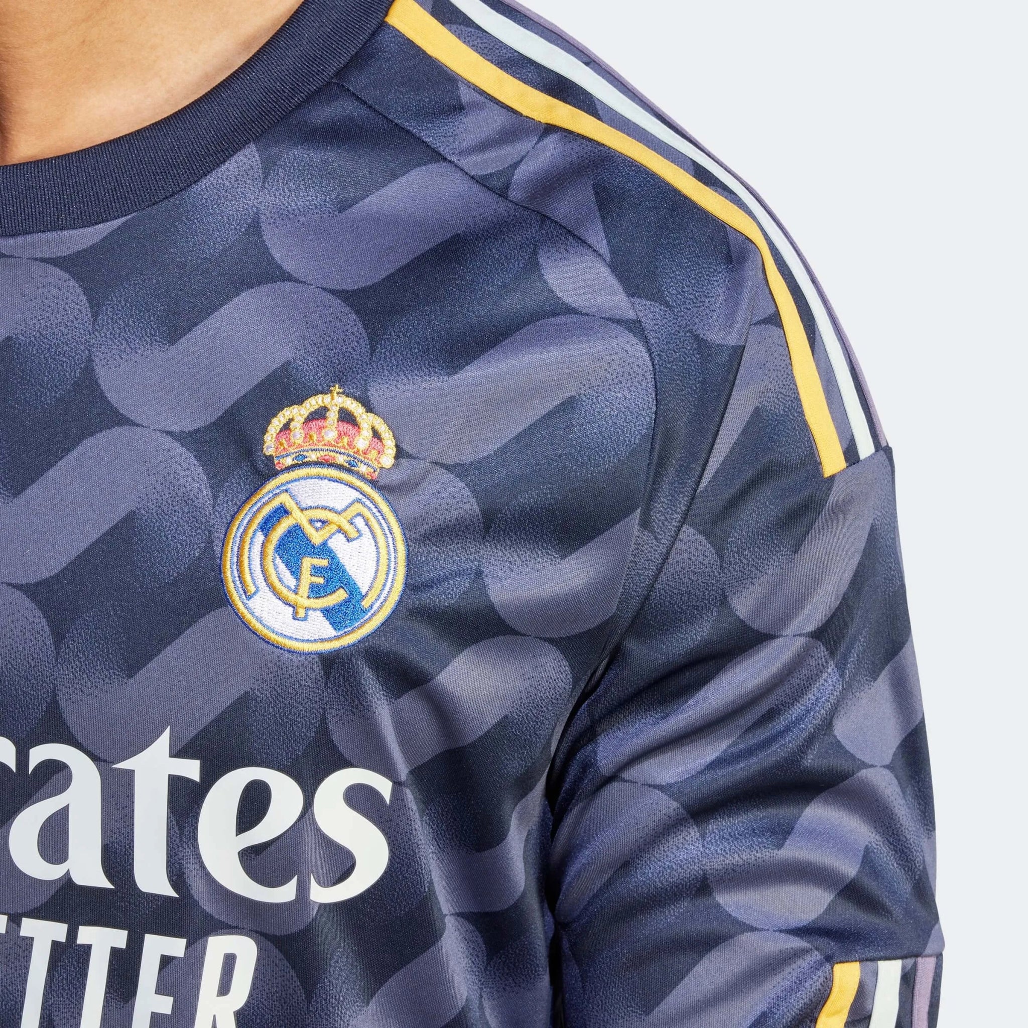 adidas 2023-24 Real Madrid Men's Away Long-Sleeve Jersey
