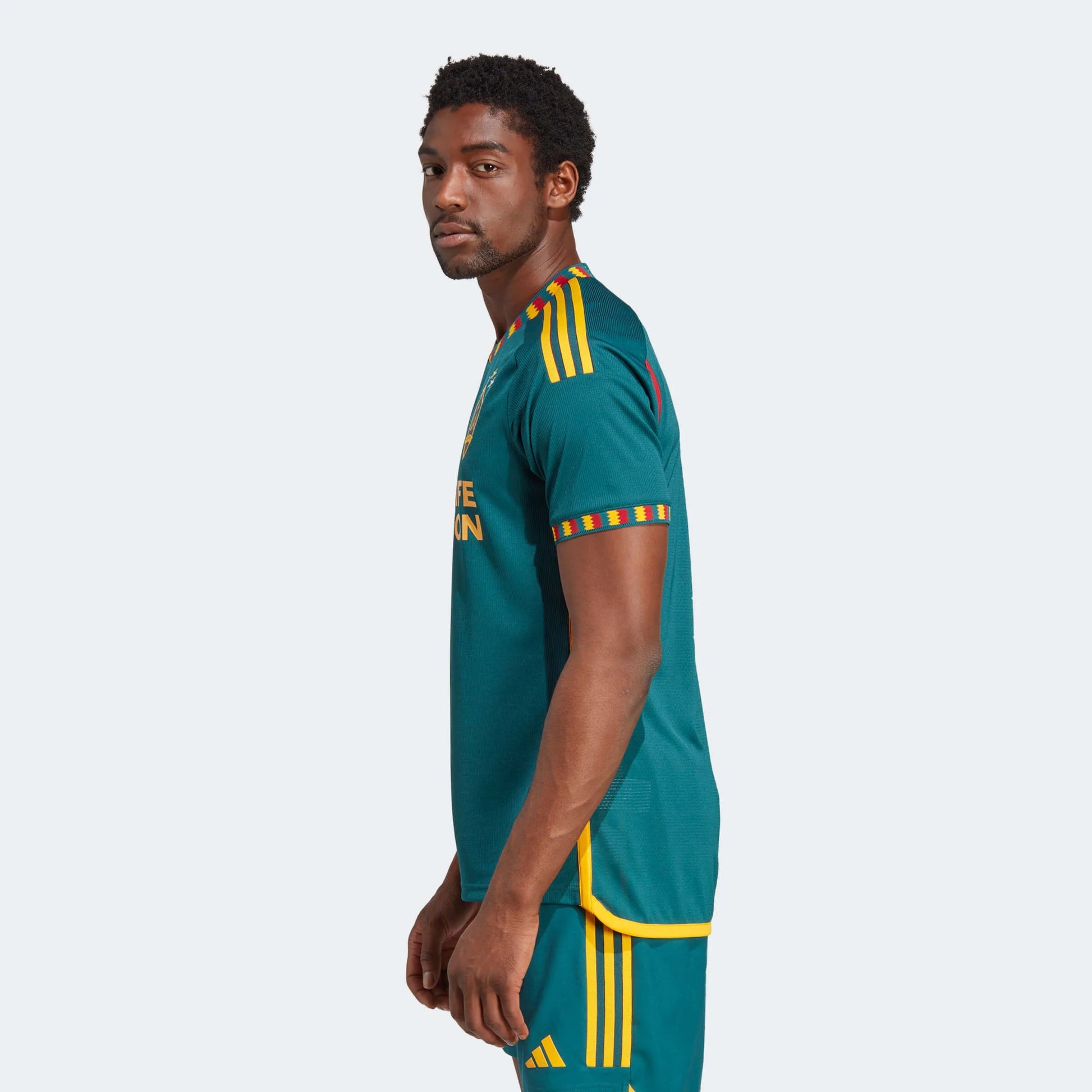 adidas 2023-25 LA Galaxy Authentic Away Jersey - Mystery Green-Team Gold