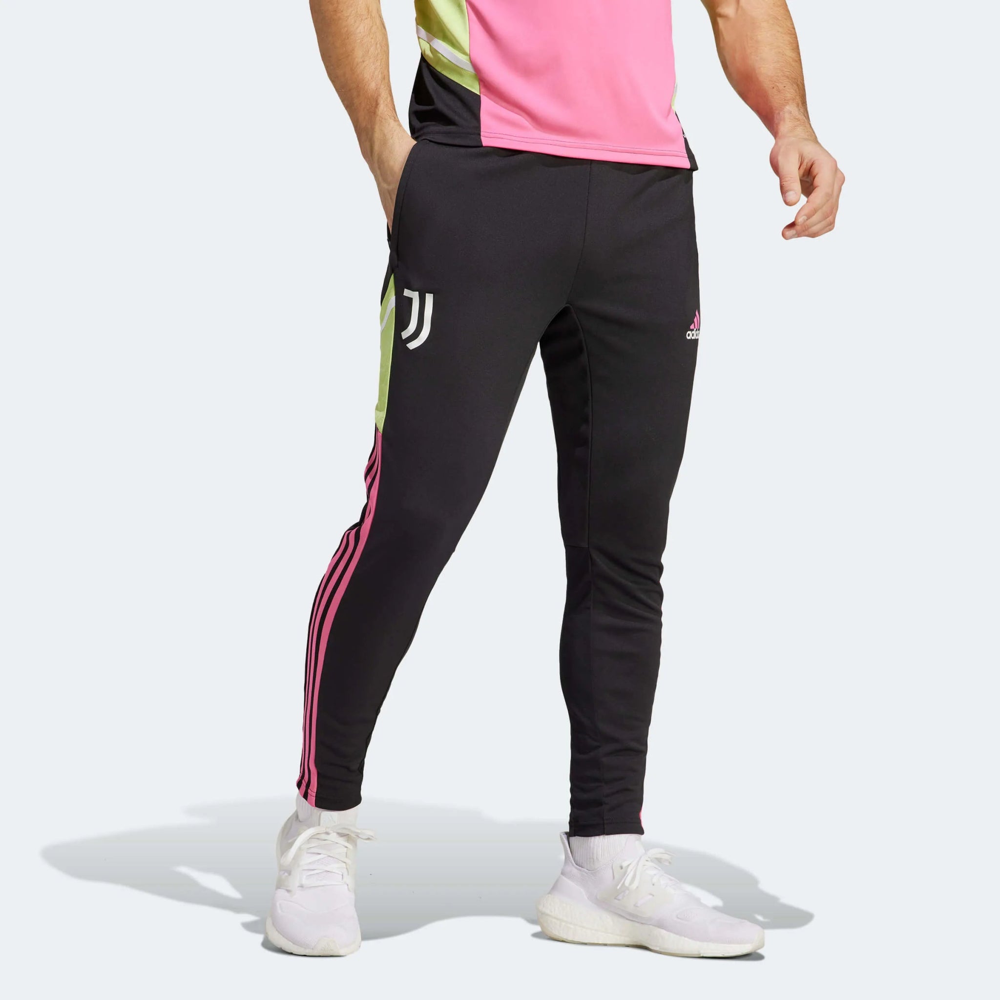 adidas 2023 Juventus Training Pants - Black-Green-Pink