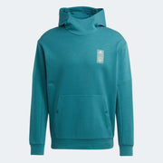 adidas 2023 LA Galaxy Travel Hoodie - Mystery Green (Front)