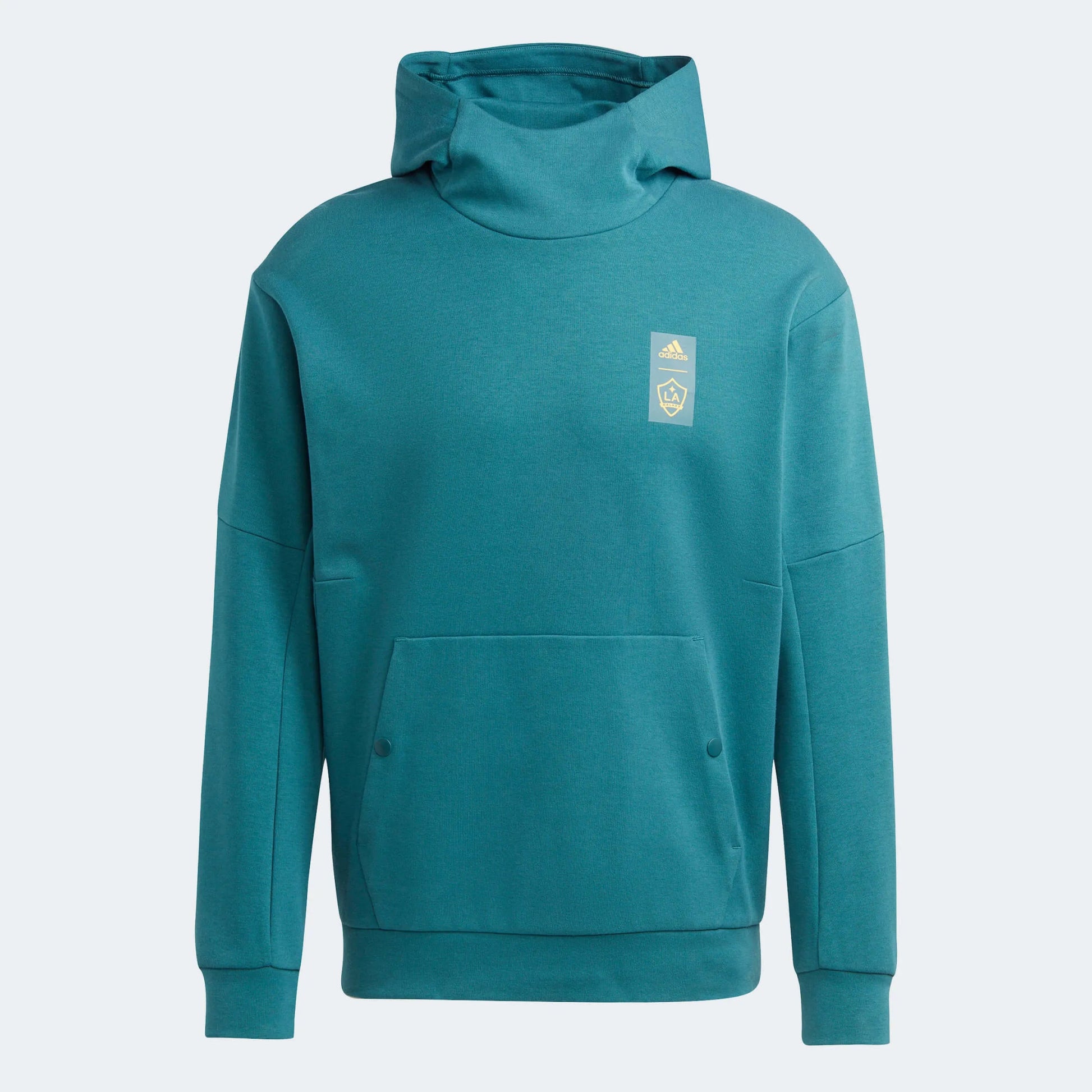 adidas 2023 LA Galaxy Travel Hoodie - Mystery Green (Front)