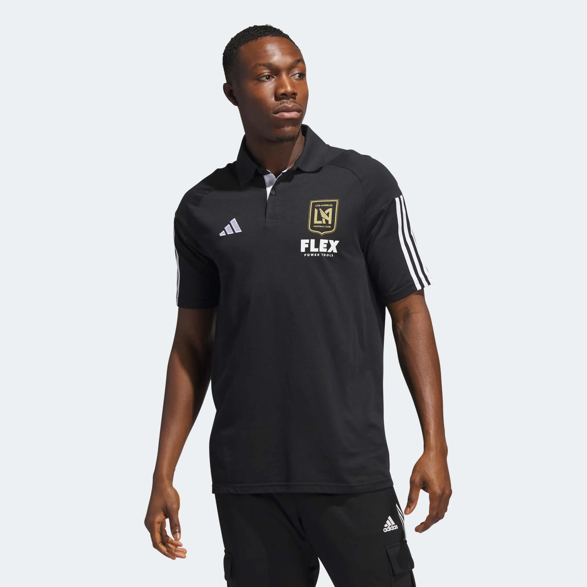 adidas 2023 LAFC Tiro 23 Polo - Black-White