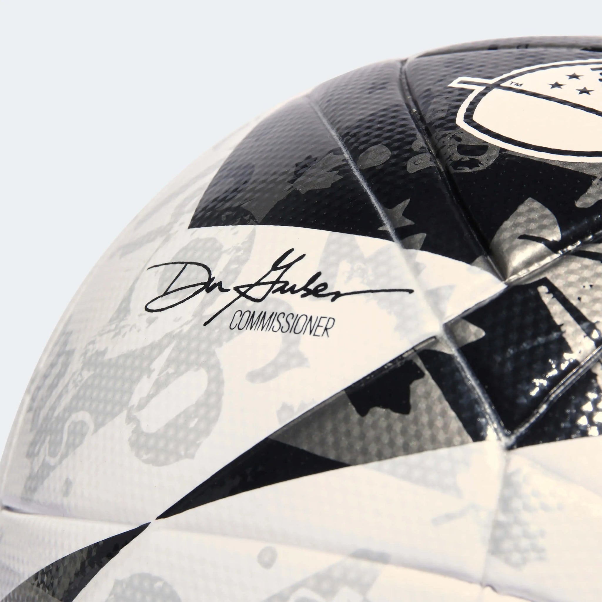 adidas 2023 MLS League NFHS Ball - White-Black-Iron Metallic (Detail 1)