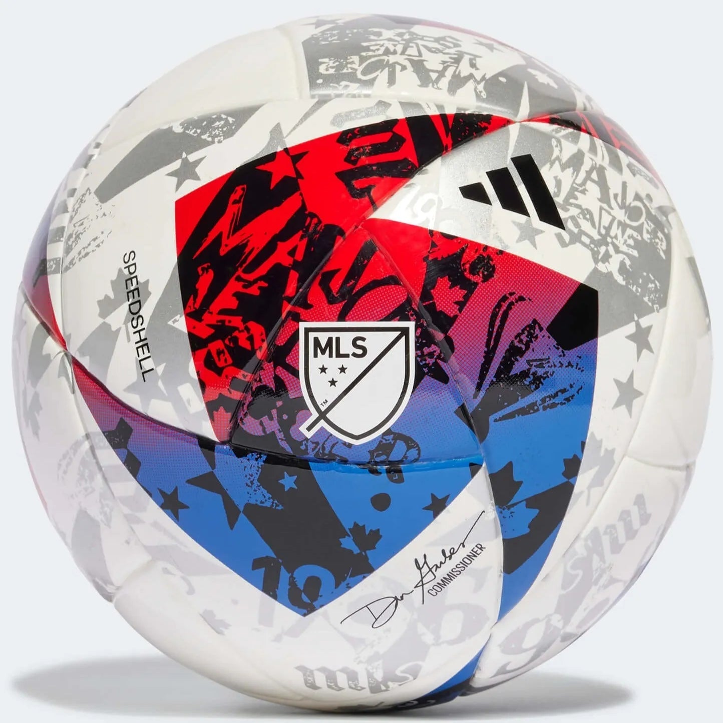 adidas 2023 MLS Mini Ball - White-Blue-Red (Back)