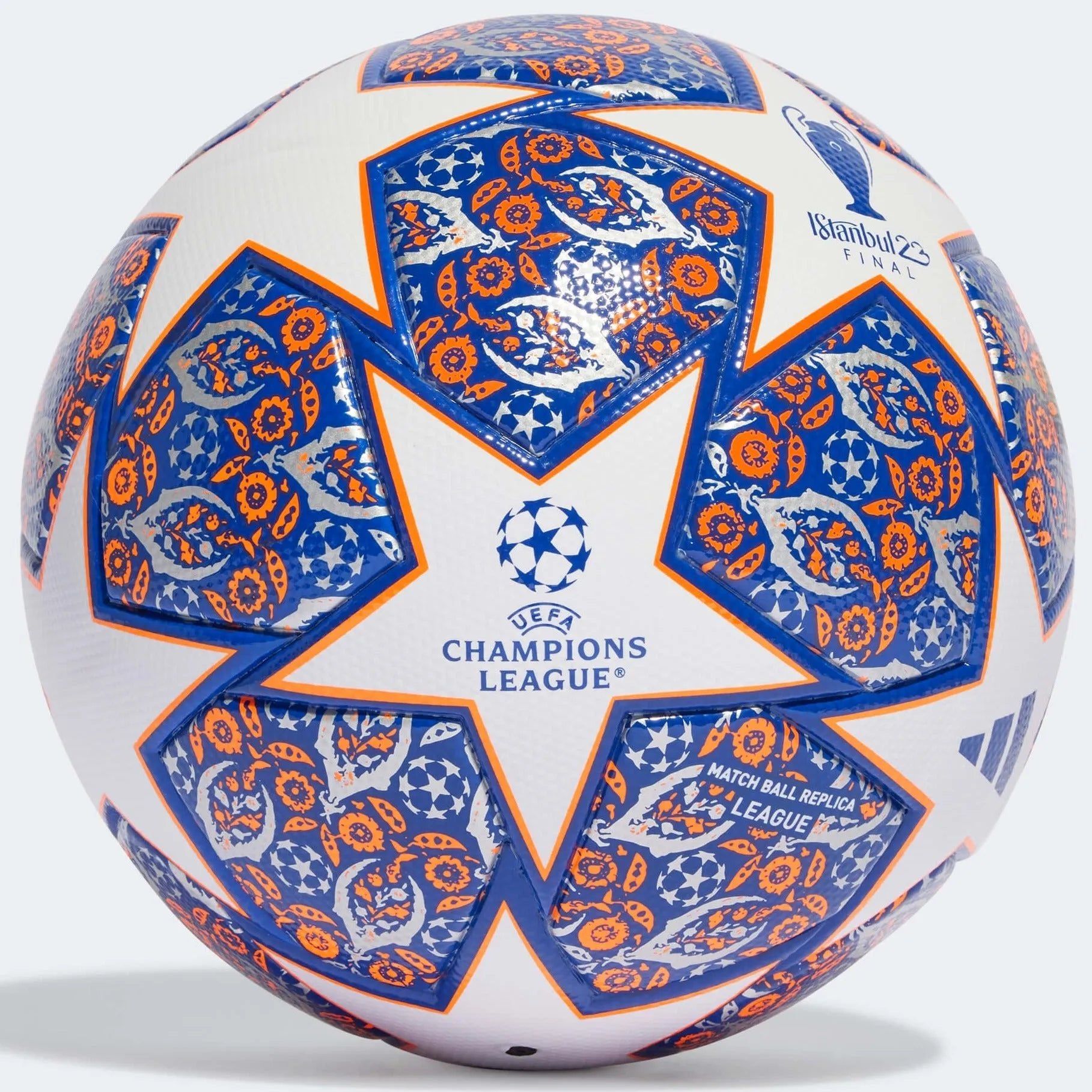 adidas 2023 UCL Istanbul League Ball - White-Blue-Orange