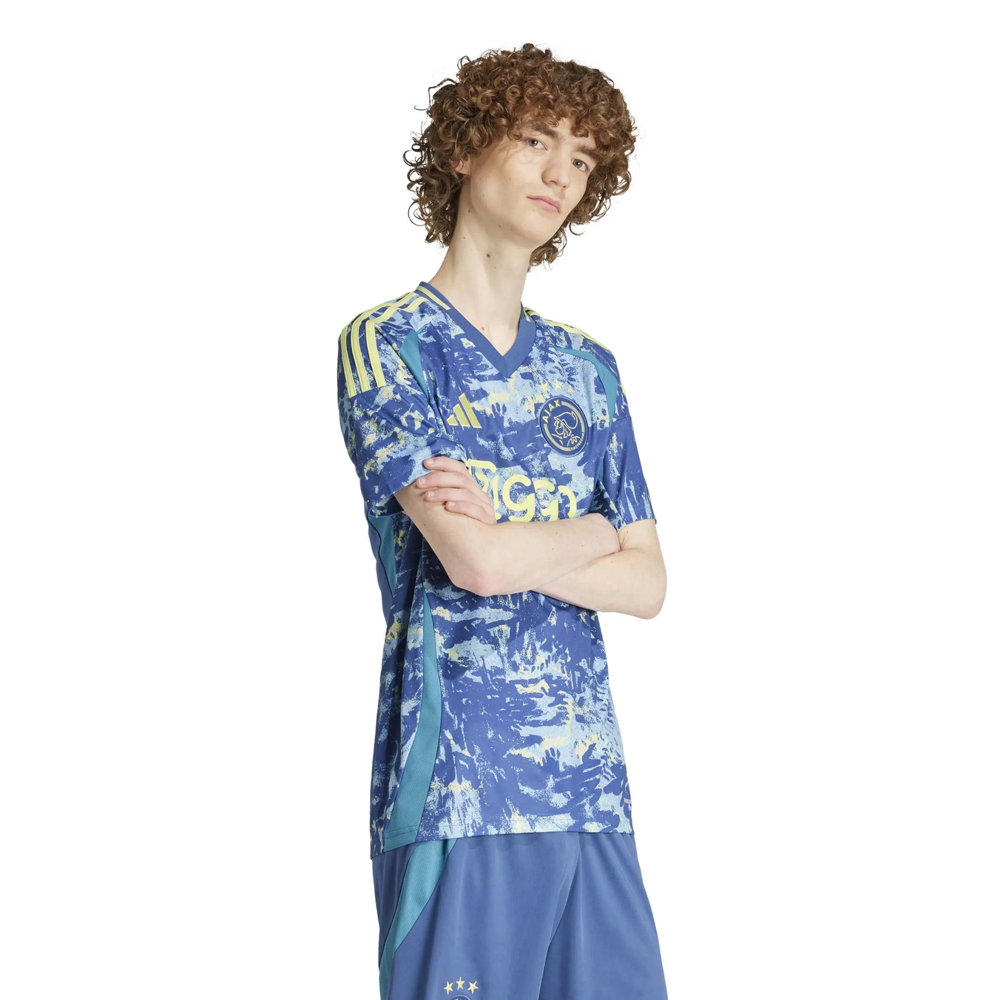 adidas 2024-25 Ajax Men's Stadium Away Jersey (Model - Side)