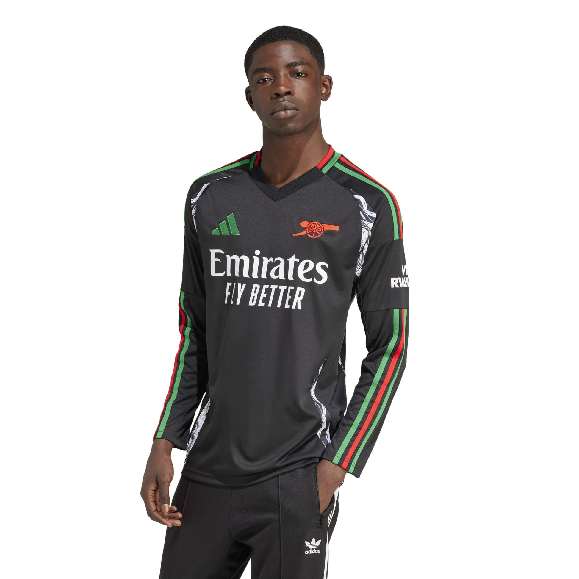 adidas 2024-25 Arsenal Men's Stadium Away Long-Sleeve Jersey (Model - Front)