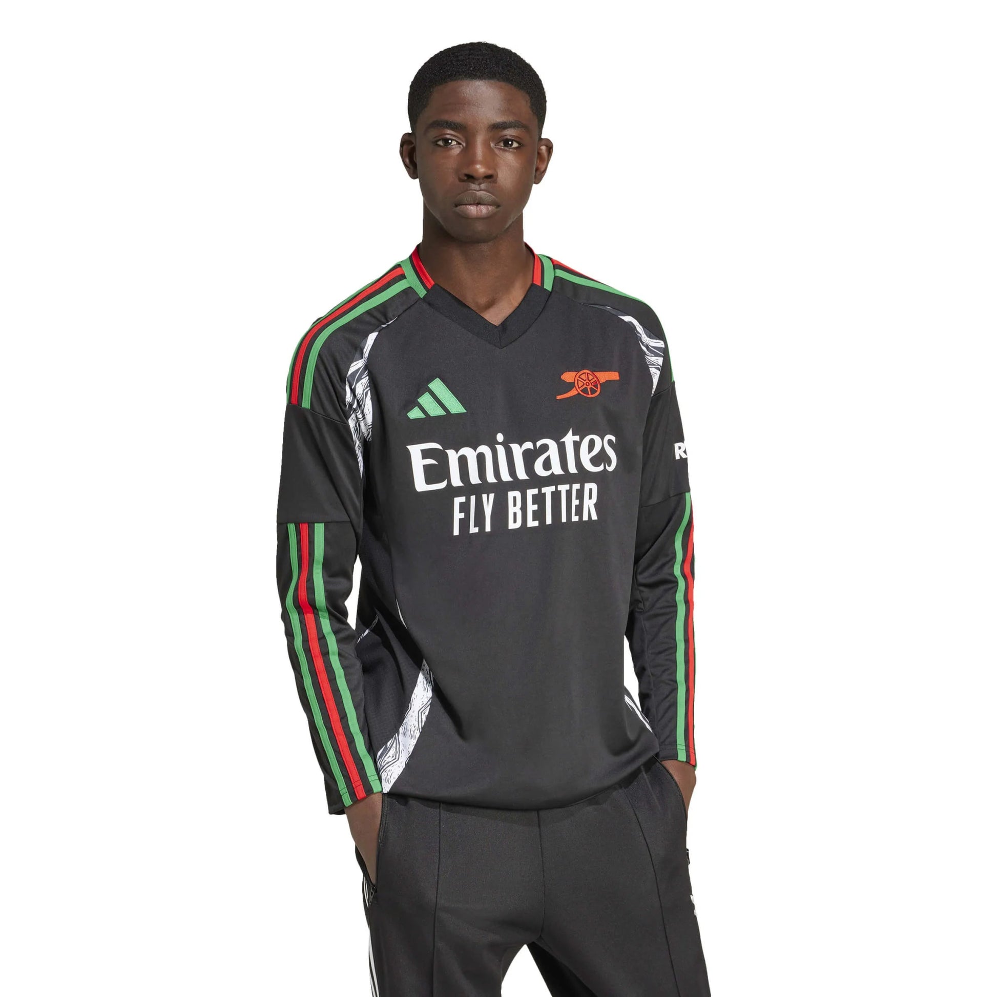 adidas 2024-25 Arsenal Men's Stadium Away Long-Sleeve Jersey (Model - Side)
