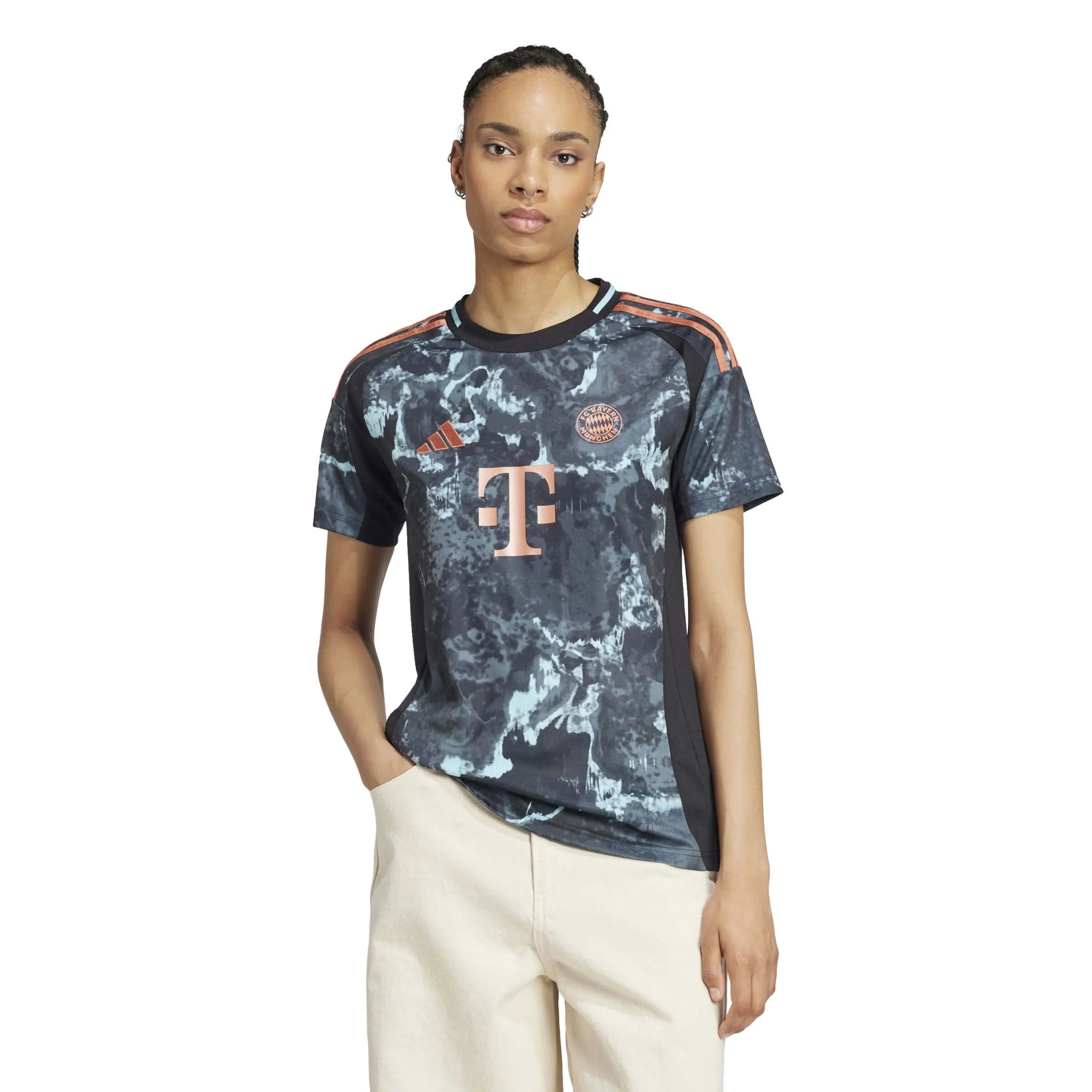 adidas 2024-25 Bayern Munich Women's Stadium Away Jersey (Model - Front)