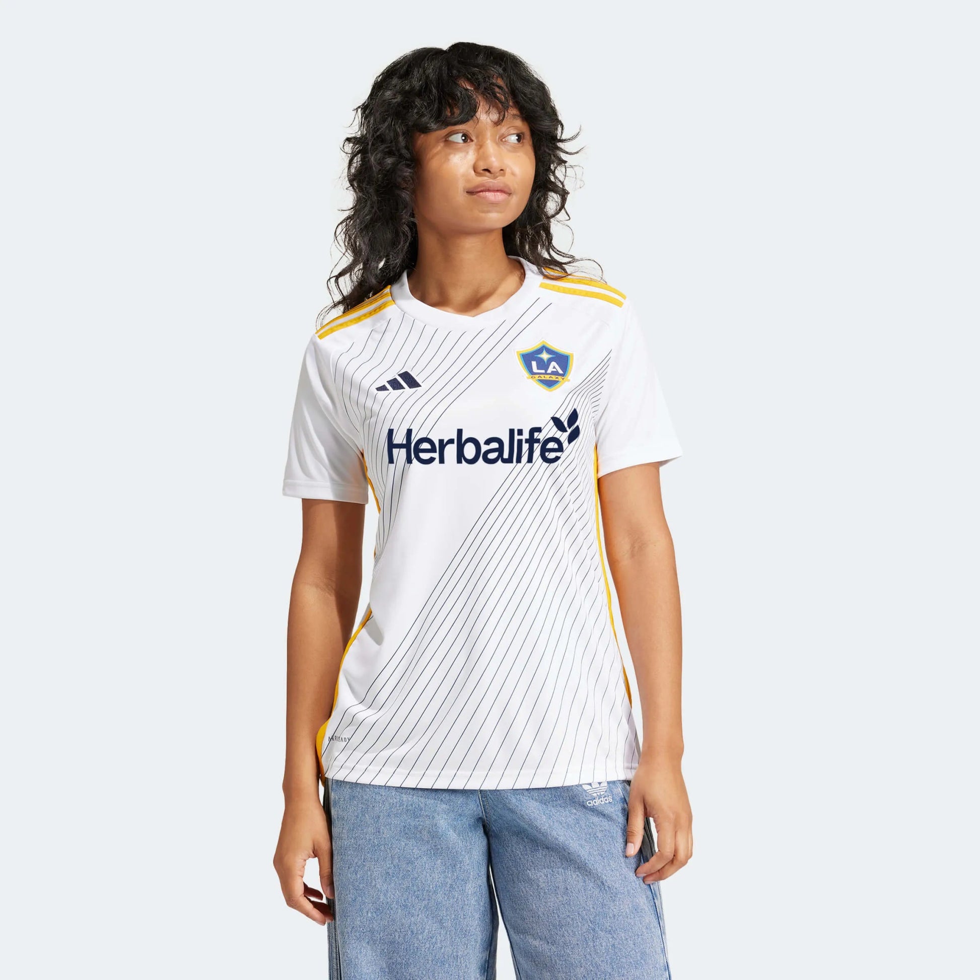 adidas 2024-25 LA Galaxy Women's Stadium Home Jersey (Model - Front)