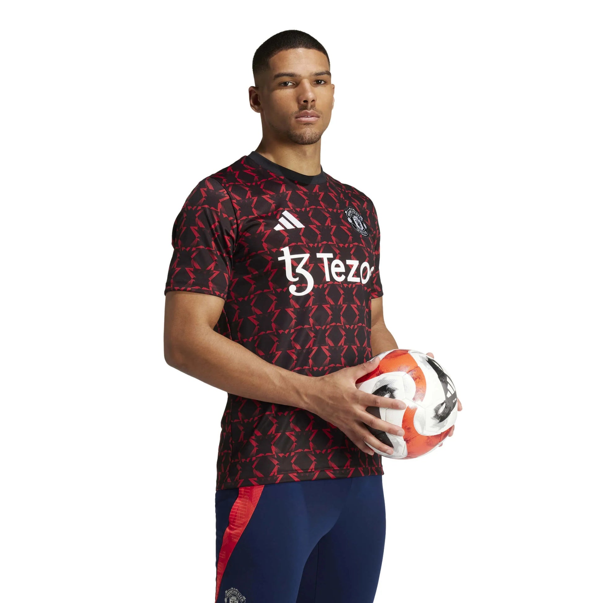adidas 2024-25 Manchester United Men's Pre-Match Jersey (Model - Side)