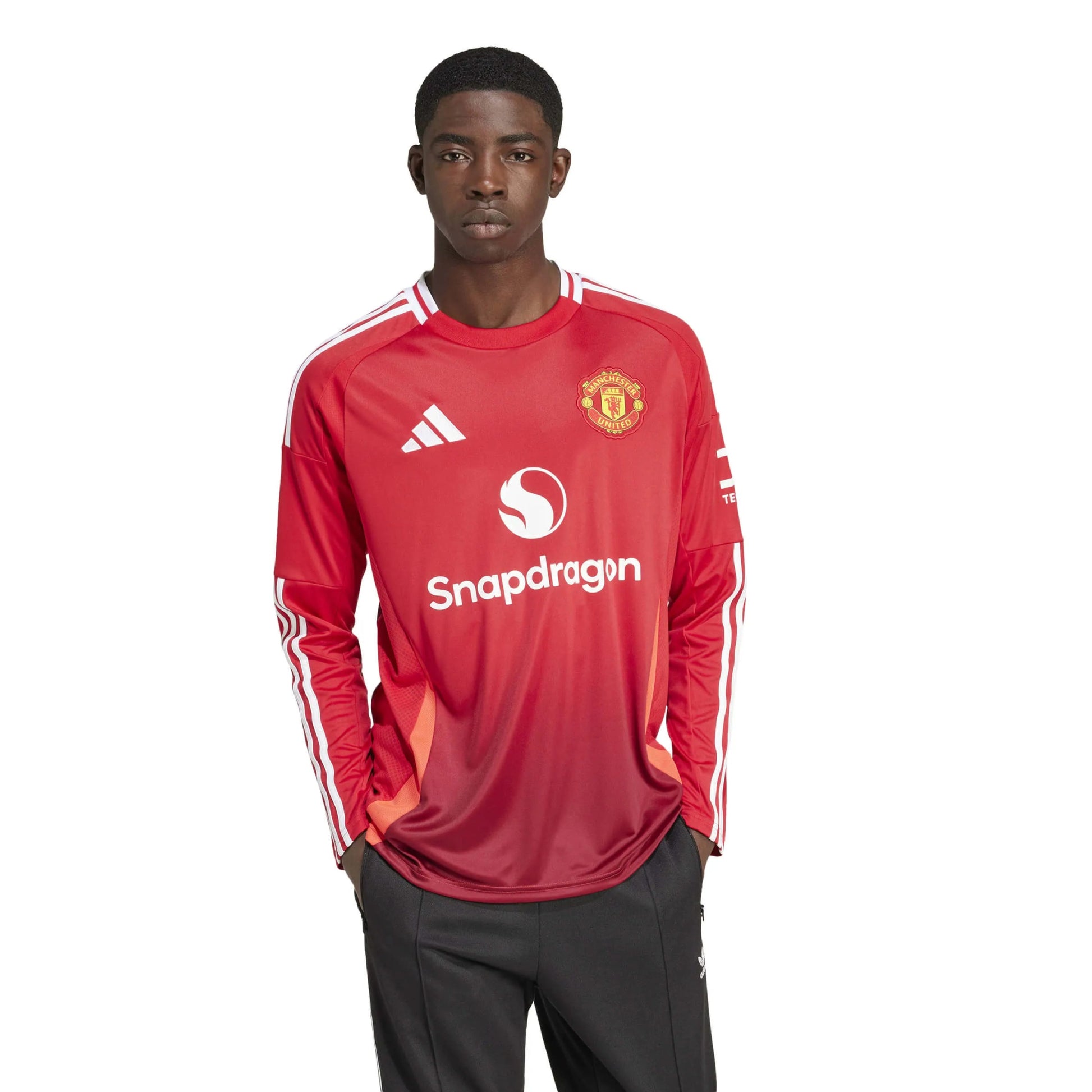 adidas 2024-25 Manchester United Men's Stadium Home Long-Sleeve adidas 2024-25 Manchester United Men's Stadium Home Long-Sleeve