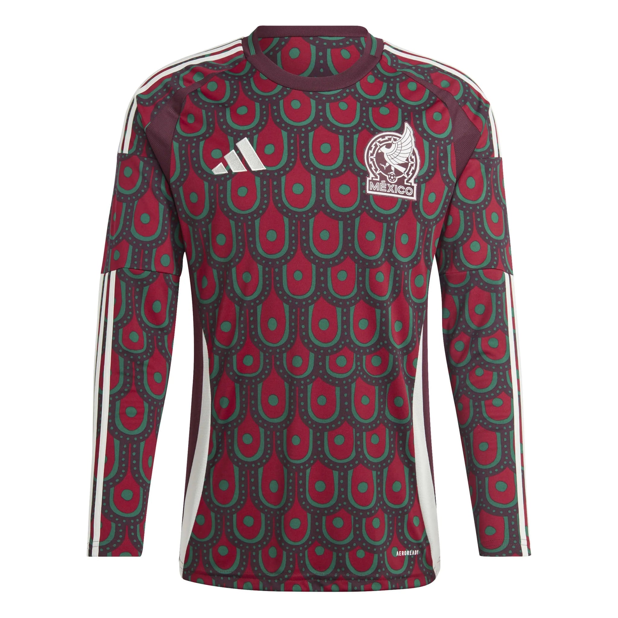 adidas 2024-25 Mexico Men's Stadium Home Long-Sleeve Jersey