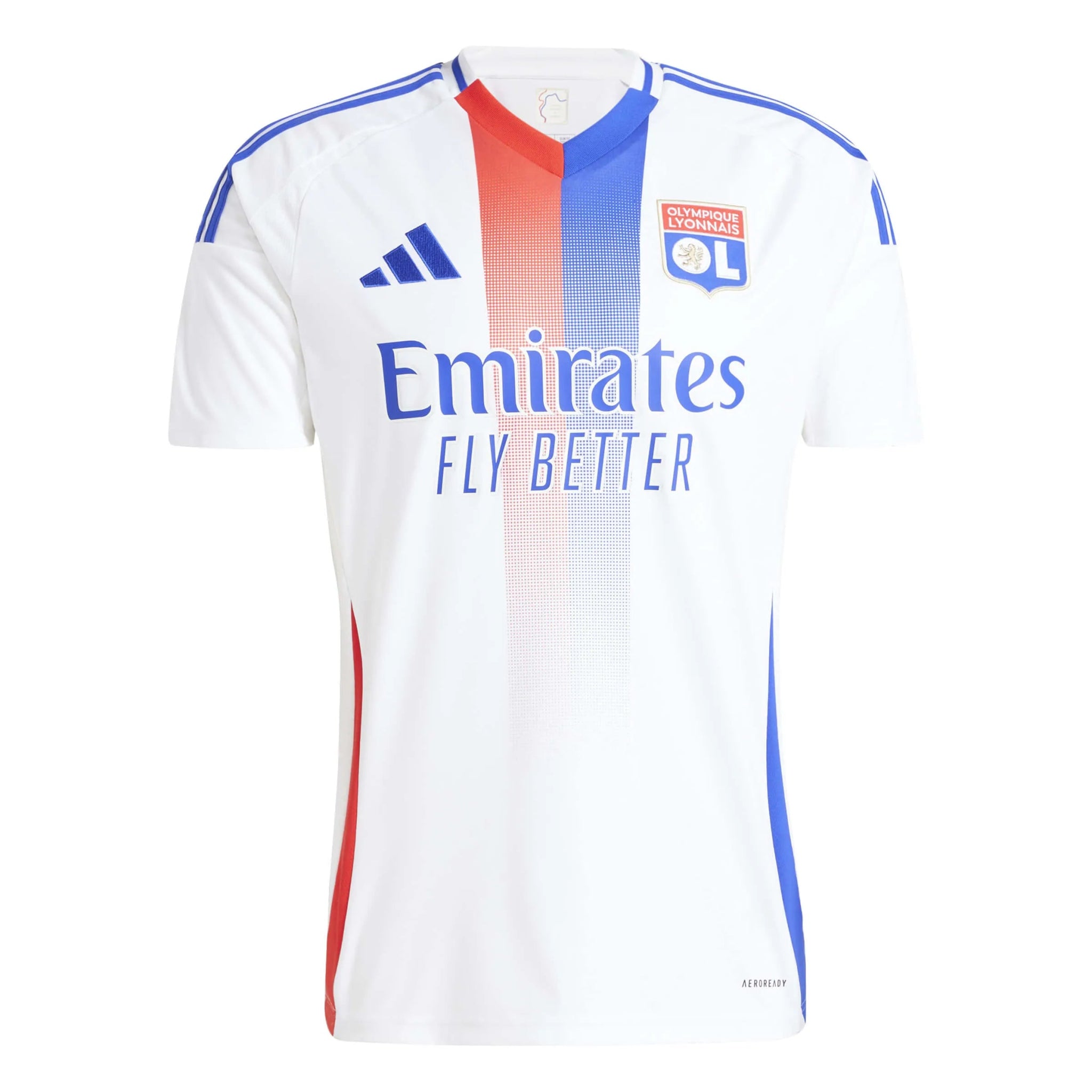 adidas 2024-25 Olympique Lyon Men's Stadium Home Jersey