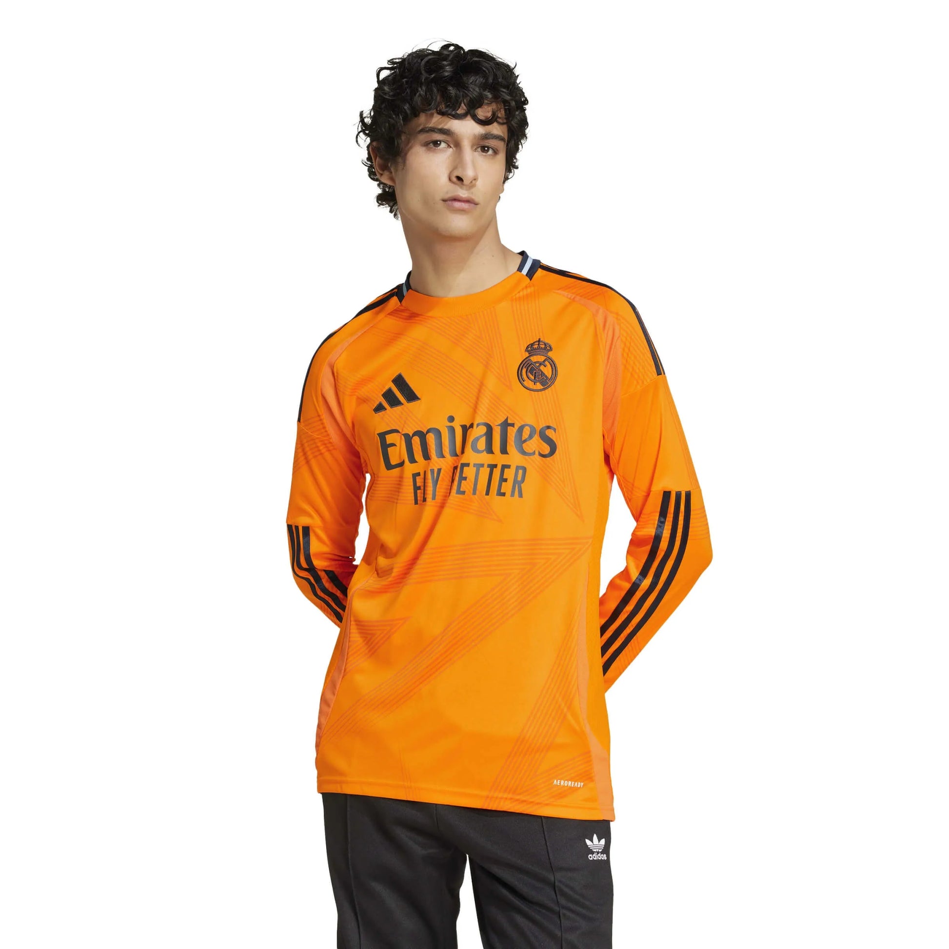 adidas 2024-25 Real Madrid Men's Long-Sleeve Away Soccer Jersey