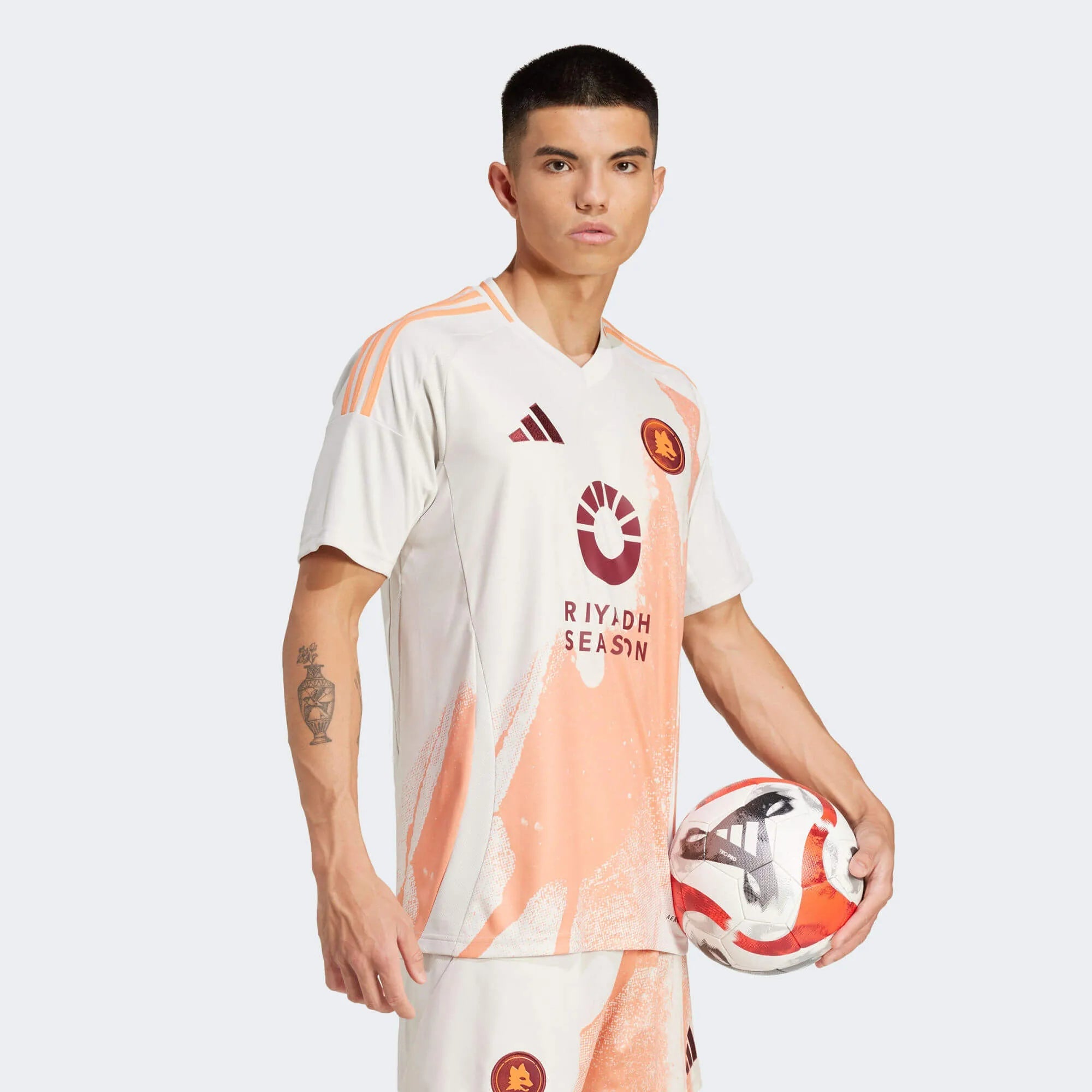 adidas 2024-25 Roma Men's Stadium Away Jersey (Model - Side)
