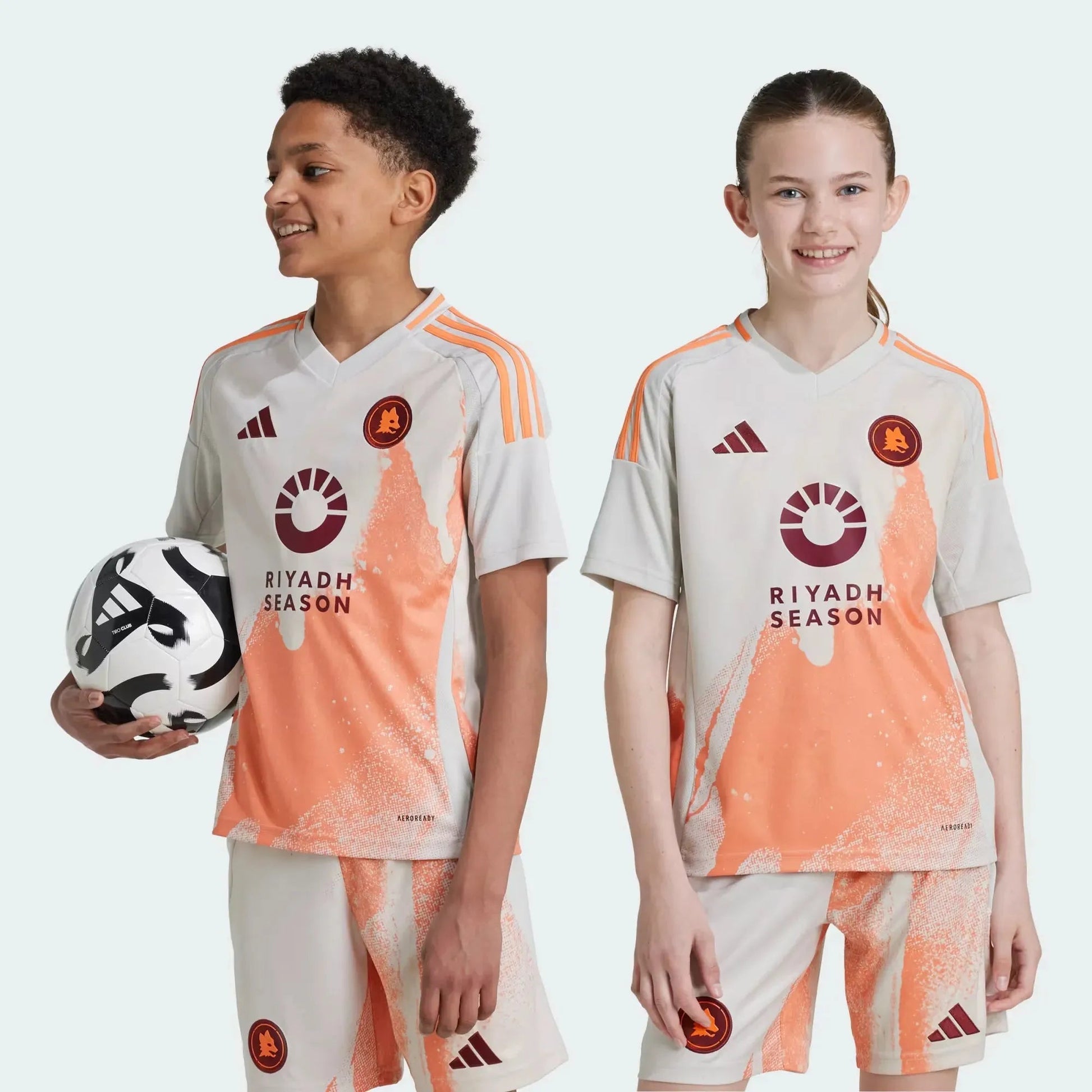 adidas 2024-25 Roma Youth Stadium Away Jersey (Models - Front)