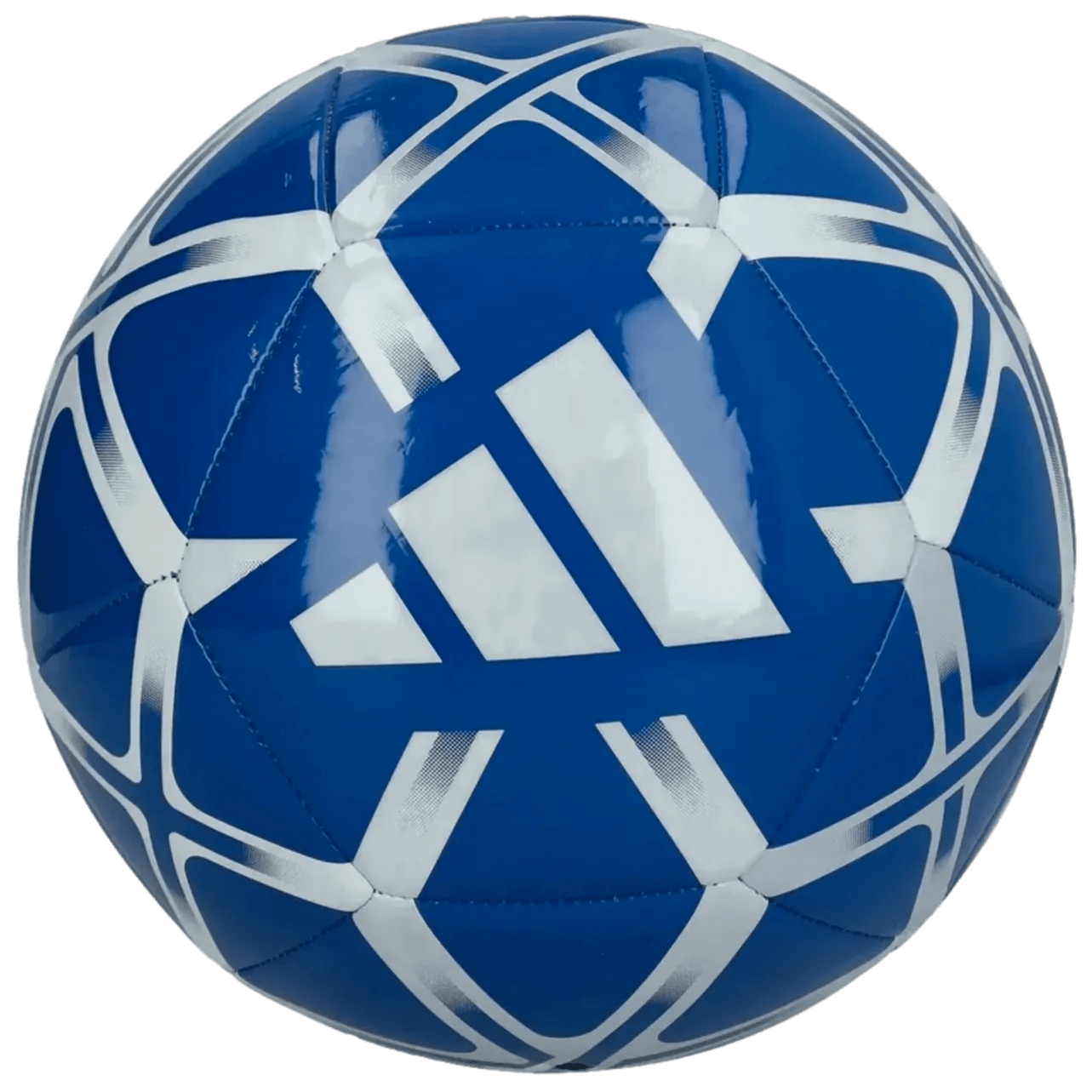 adidas 2024 Starlancer Club Soccer Ball Blue White (Front)
