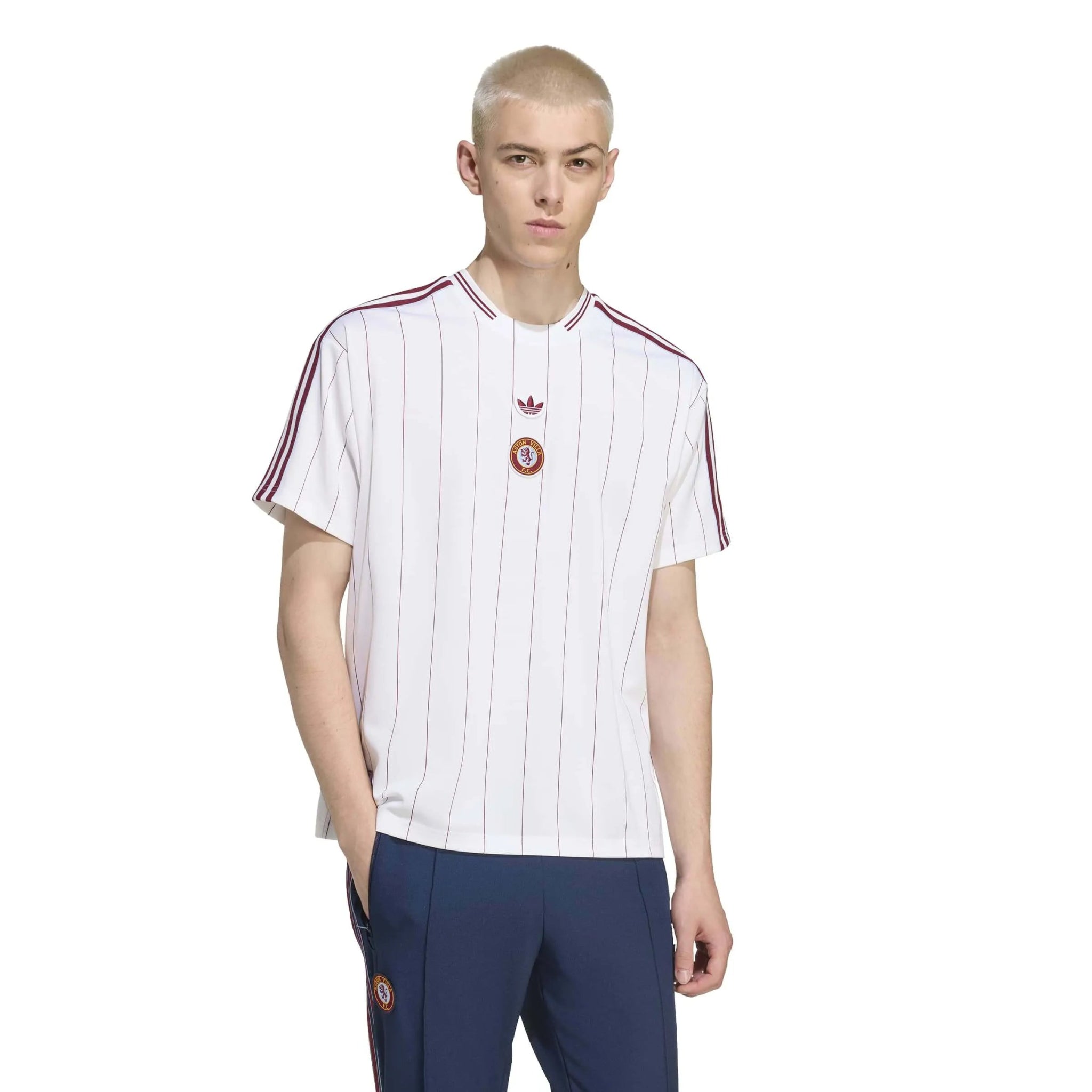 adidas 2025-25 Aston Villa Men's Icon Soccer Jersey (Model - Front)