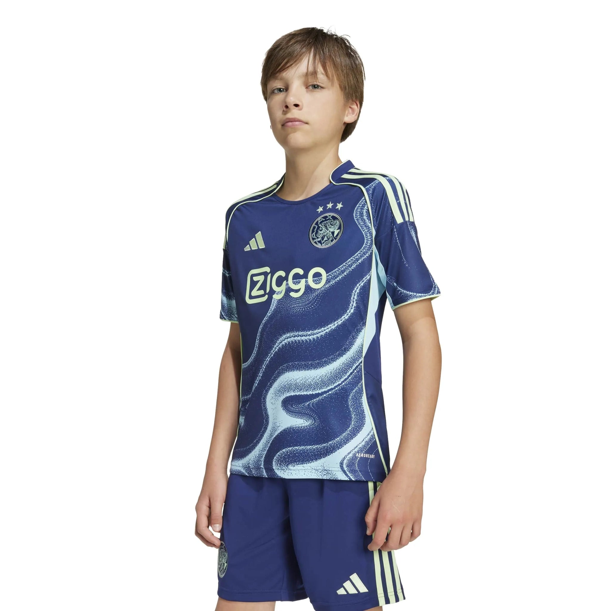 adidas 2025-26 Ajax Youth Stadium Away Soccer Jersey (Model - Front)