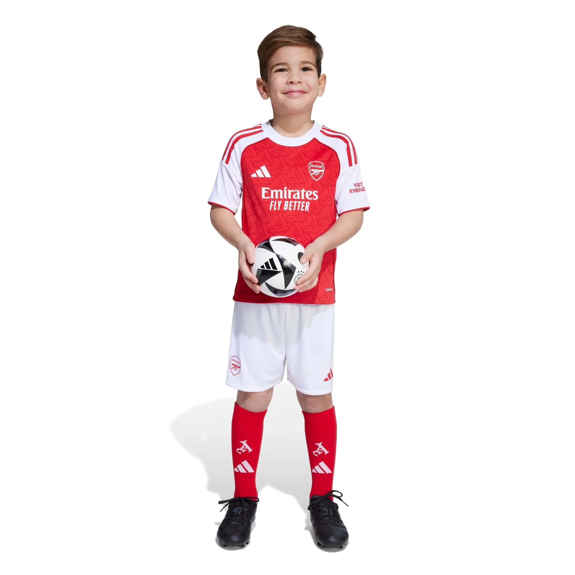 adidas 2025-26 Arsenal Kid's Home Mini Kit (Model - Front)
