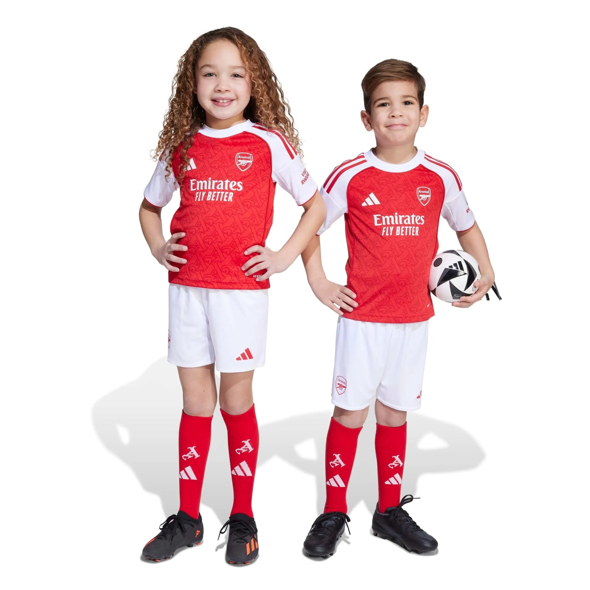 adidas 2025-26 Arsenal Kid's Home Mini Kit (Models - Front)