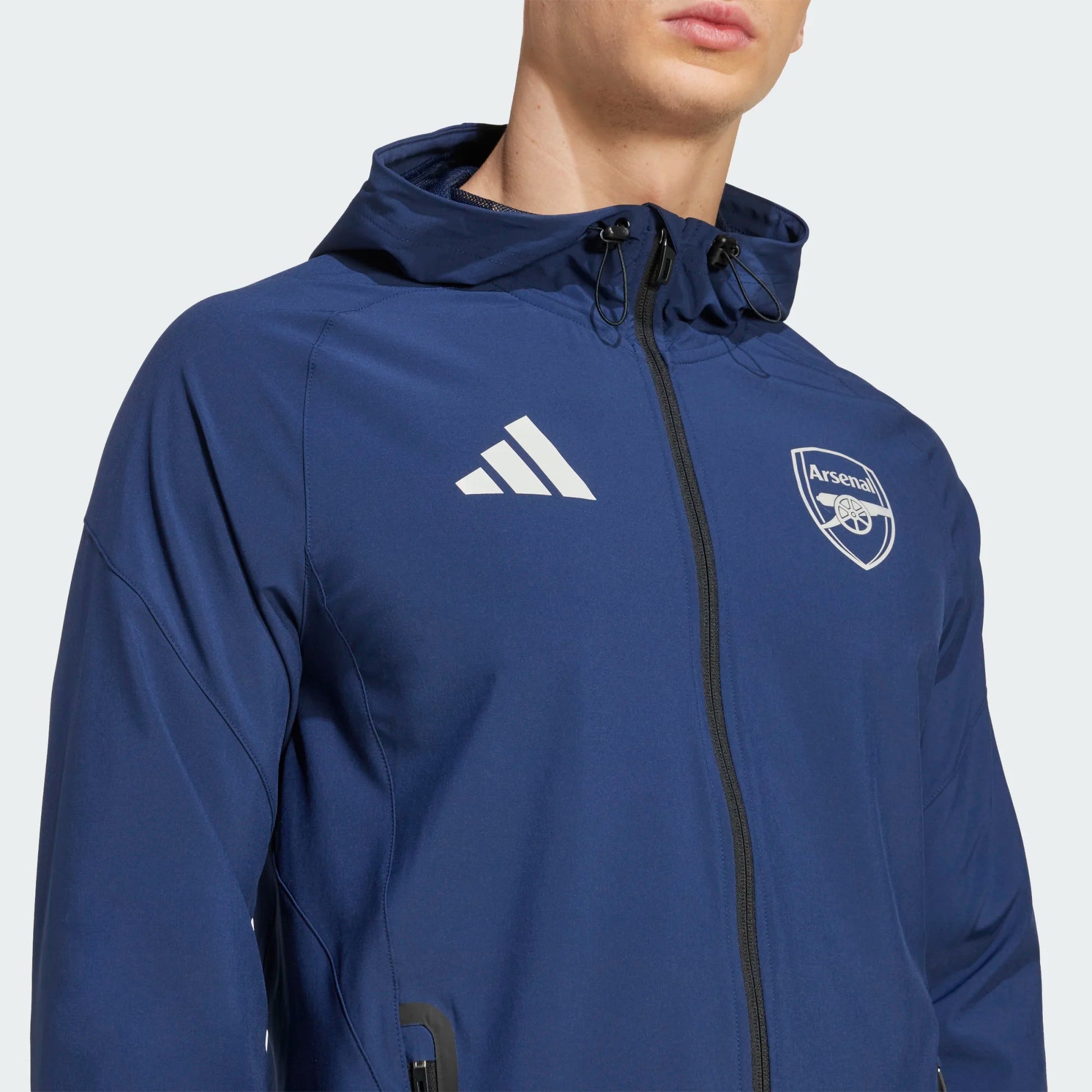 adidas 2025-26 Arsenal Men's Tiro 25 Competition Vis Tech Travel Jacket (Detail 1)