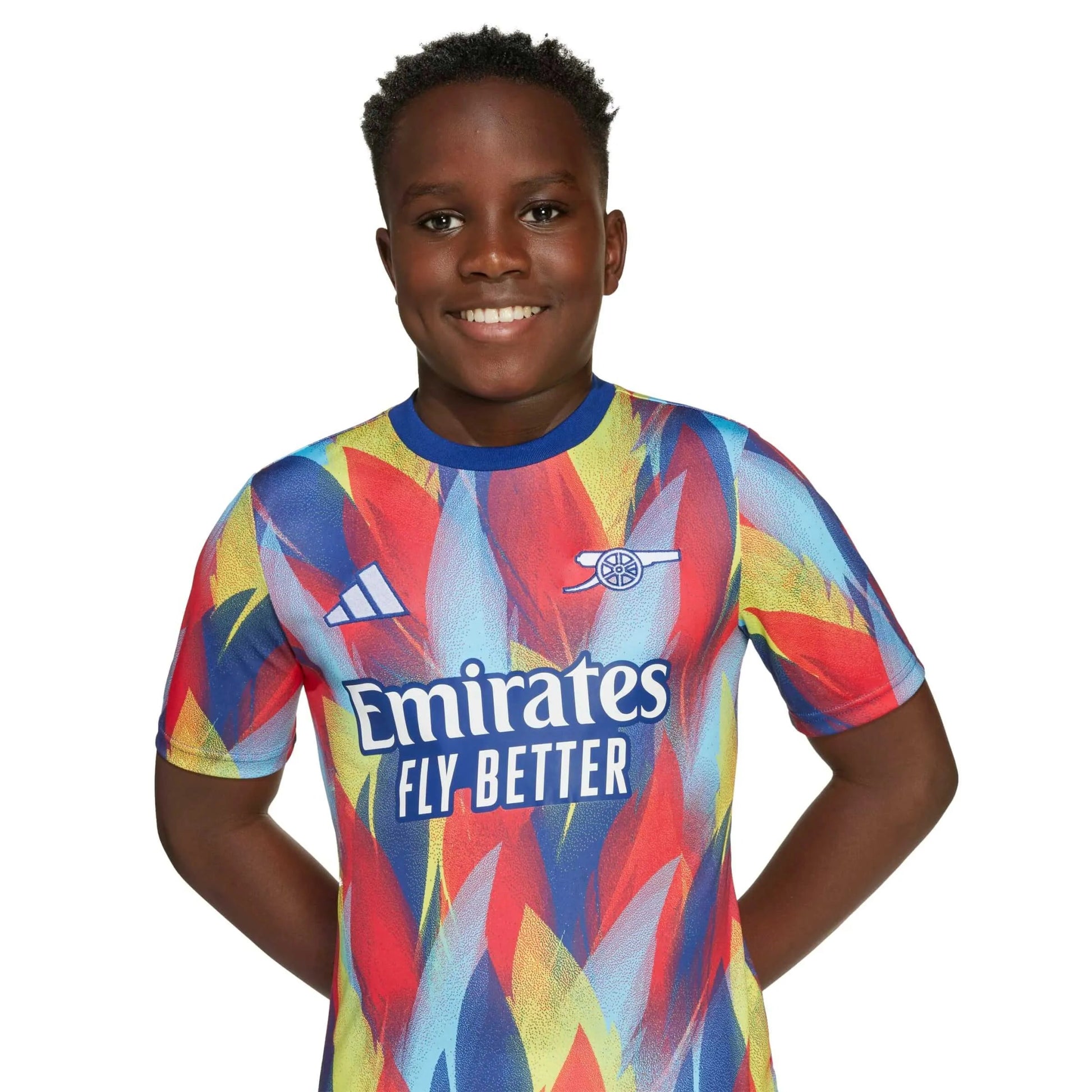 adidas 2025-26 Arsenal Youth Pre-Match Soccer Jersey (Detail 1)