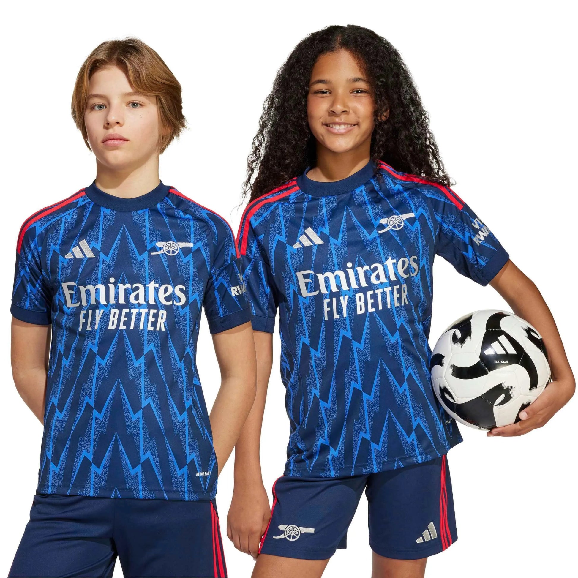 adidas 2025-26 Arsenal Youth Stadium Away Soccer Jersey (Models - Front)