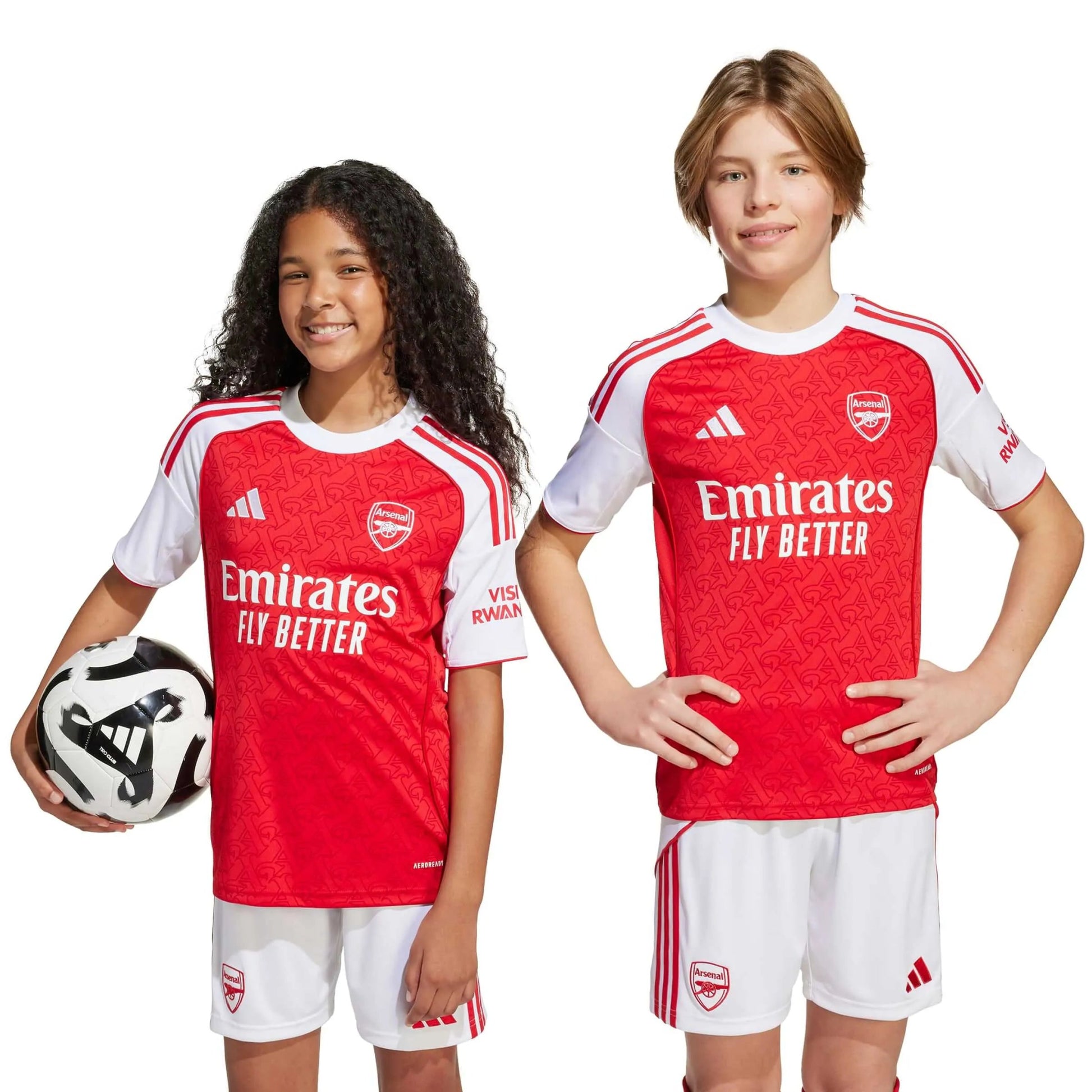adidas 2025-26 Arsenal Youth Stadium Home Soccer Jersey (Models - Front)