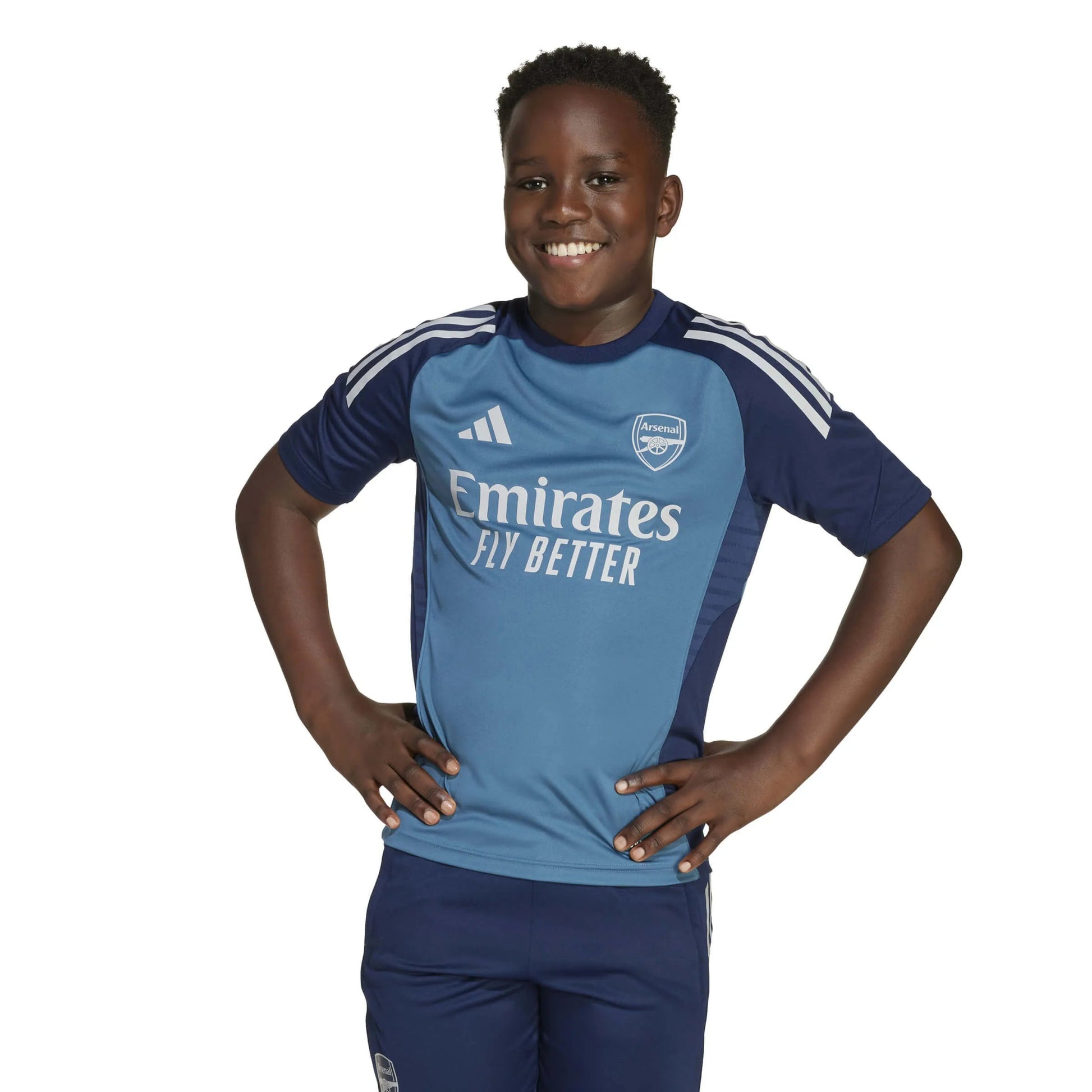 adidas 2025-26 Arsenal Youth Training Soccer Jersey (Model - Front)