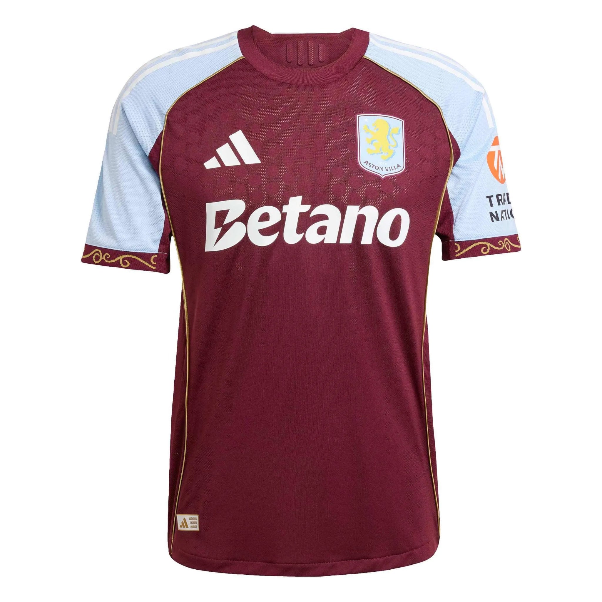 adidas 2025-26 Aston Villa Men's Authentic Home Soccer Jersey (Front)