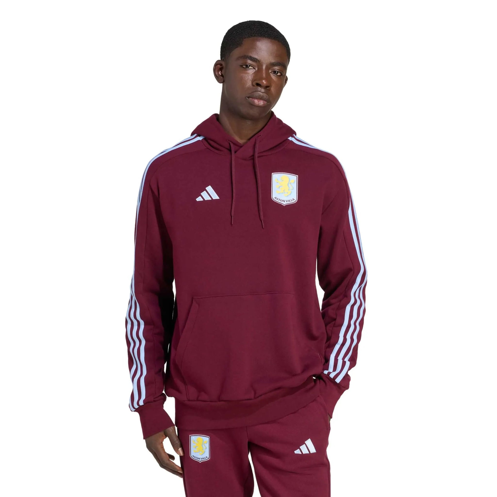 adidas 2025-26 Aston Villa Men's DNA Hoodie (Model - Front)