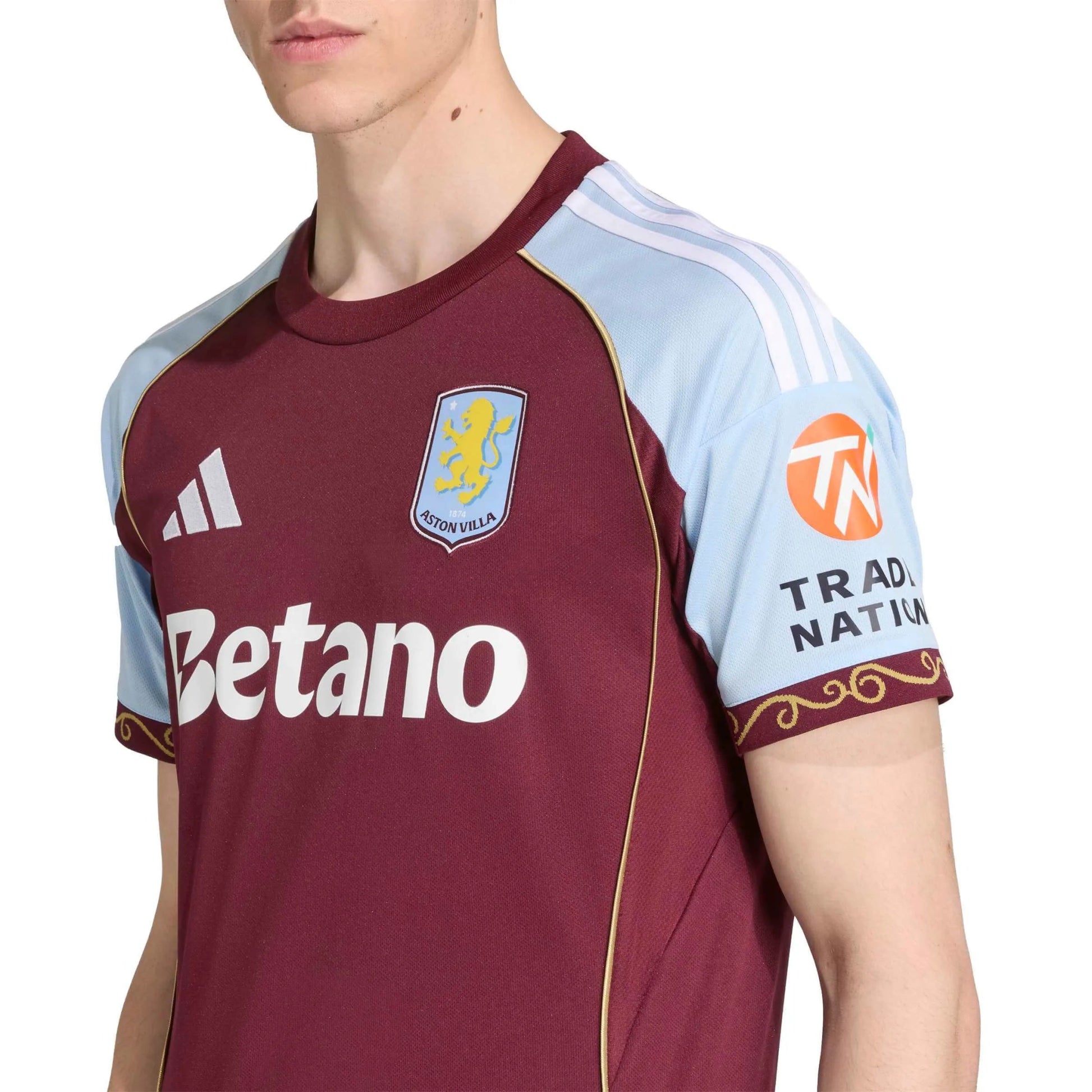 adidas 2025-26 Aston Villa Men's Stadium Home Soccer Jersey