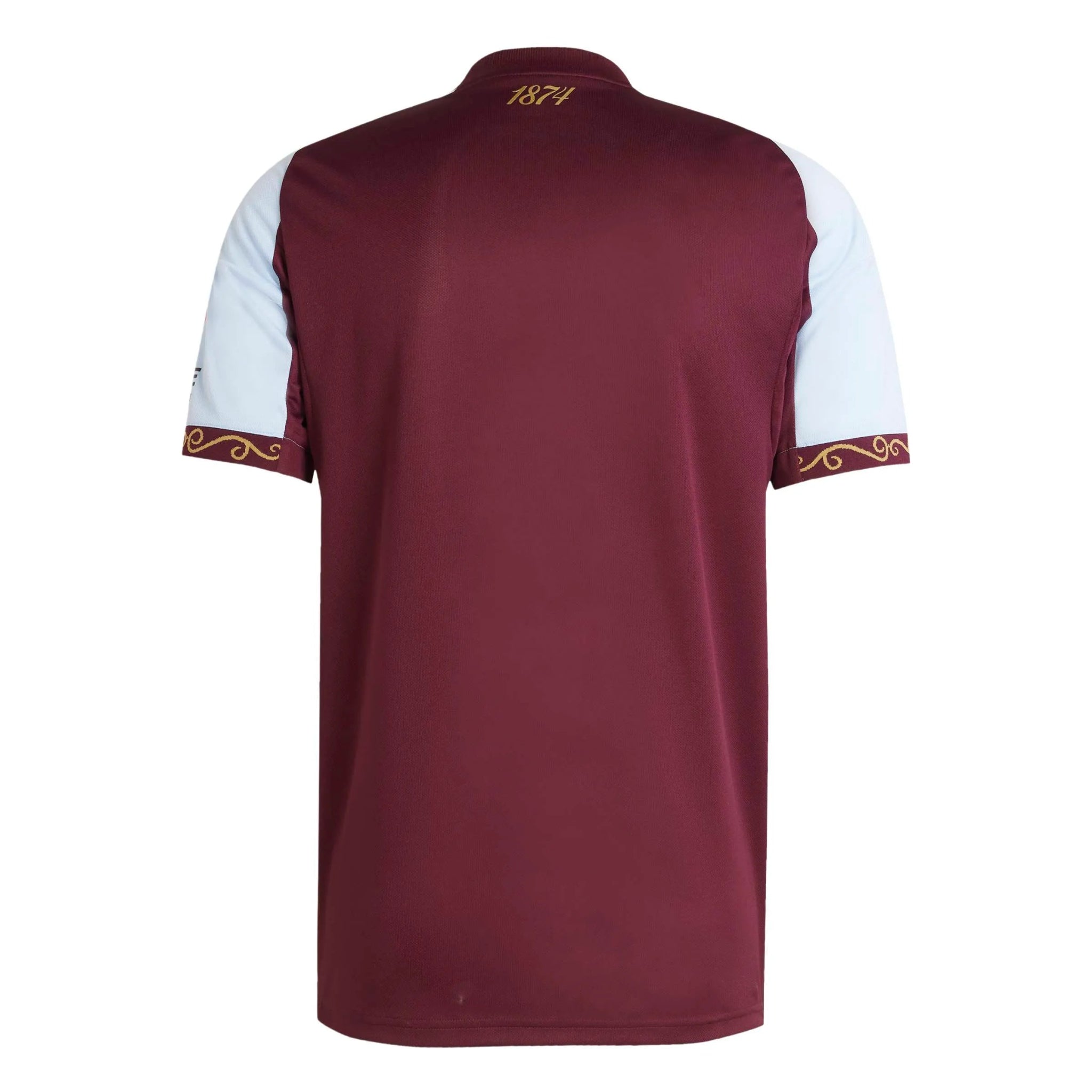 adidas 2025-26 Aston Villa Men's Stadium Home Soccer Jersey (Back)