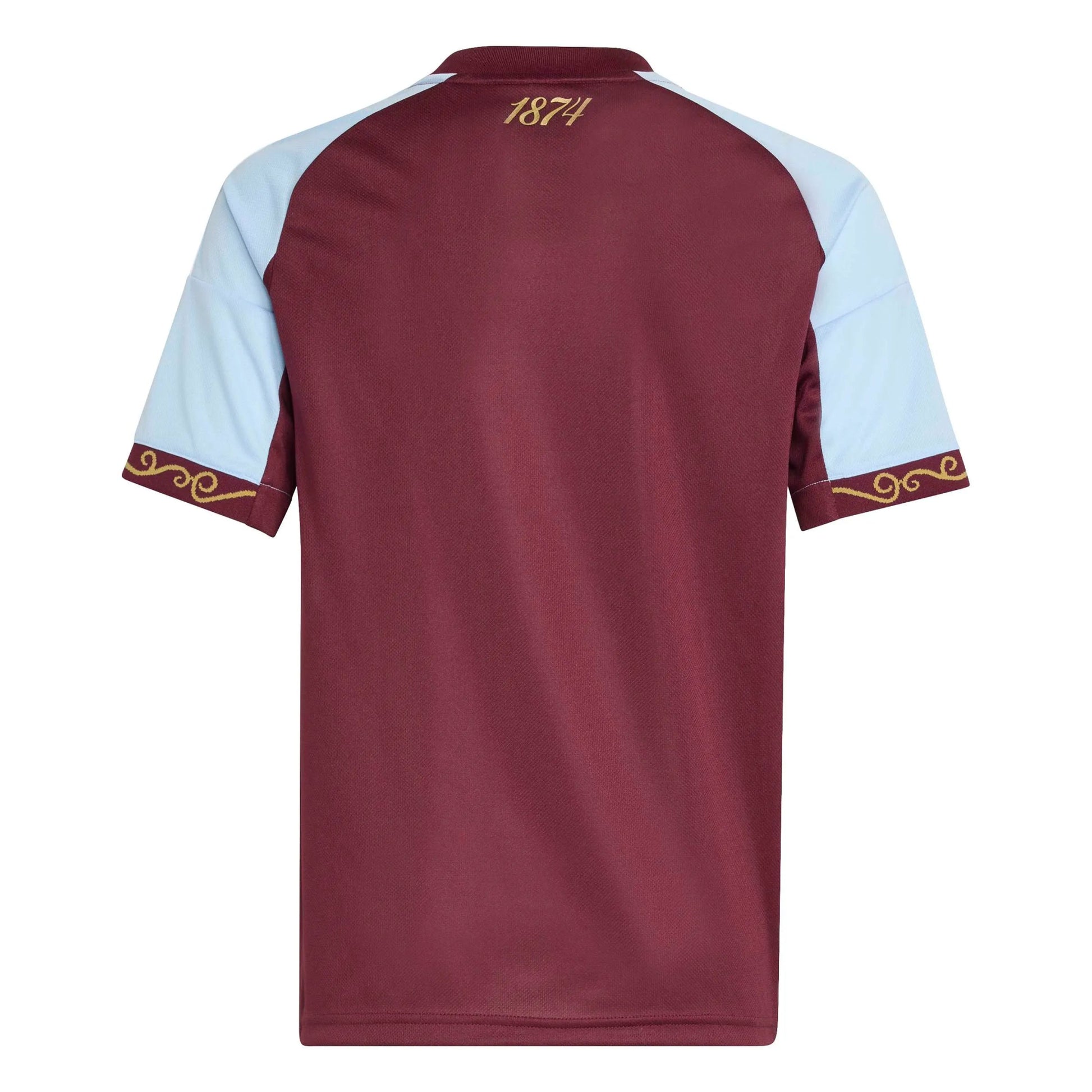 adidas 2025-26 Aston Villa Youth Stadium Home Soccer Jersey (Back)