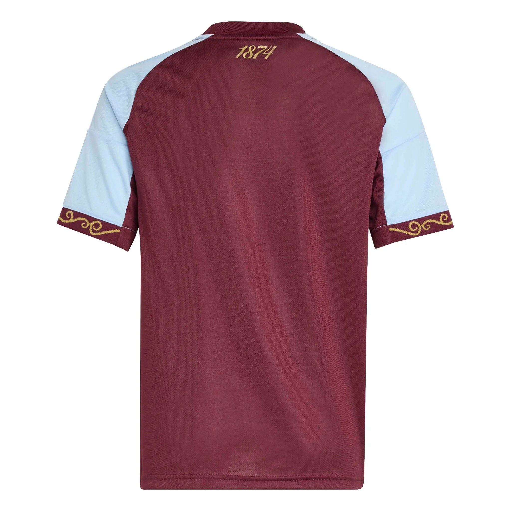 adidas 2025-26 Aston Villa Youth Stadium Home Soccer Jersey (Back)