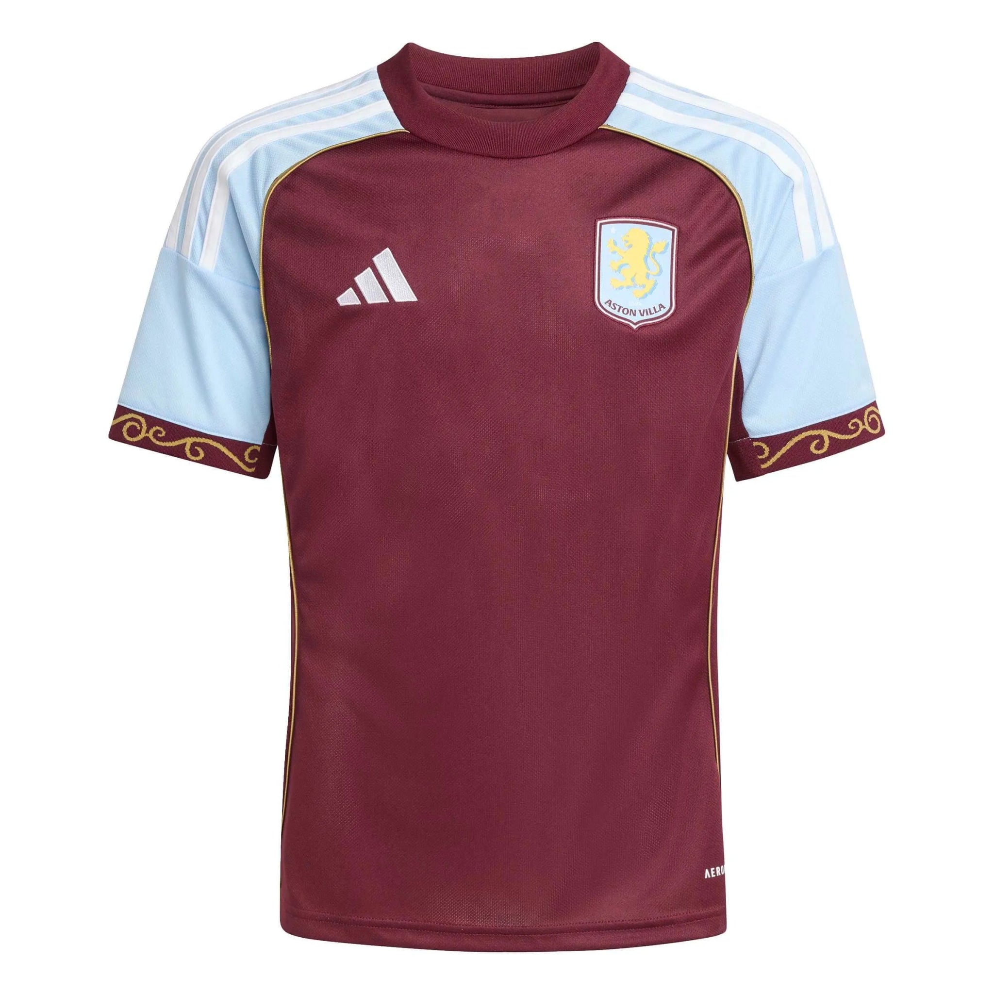 adidas 2025-26 Aston Villa Youth Stadium Home Soccer Jersey (Front)
