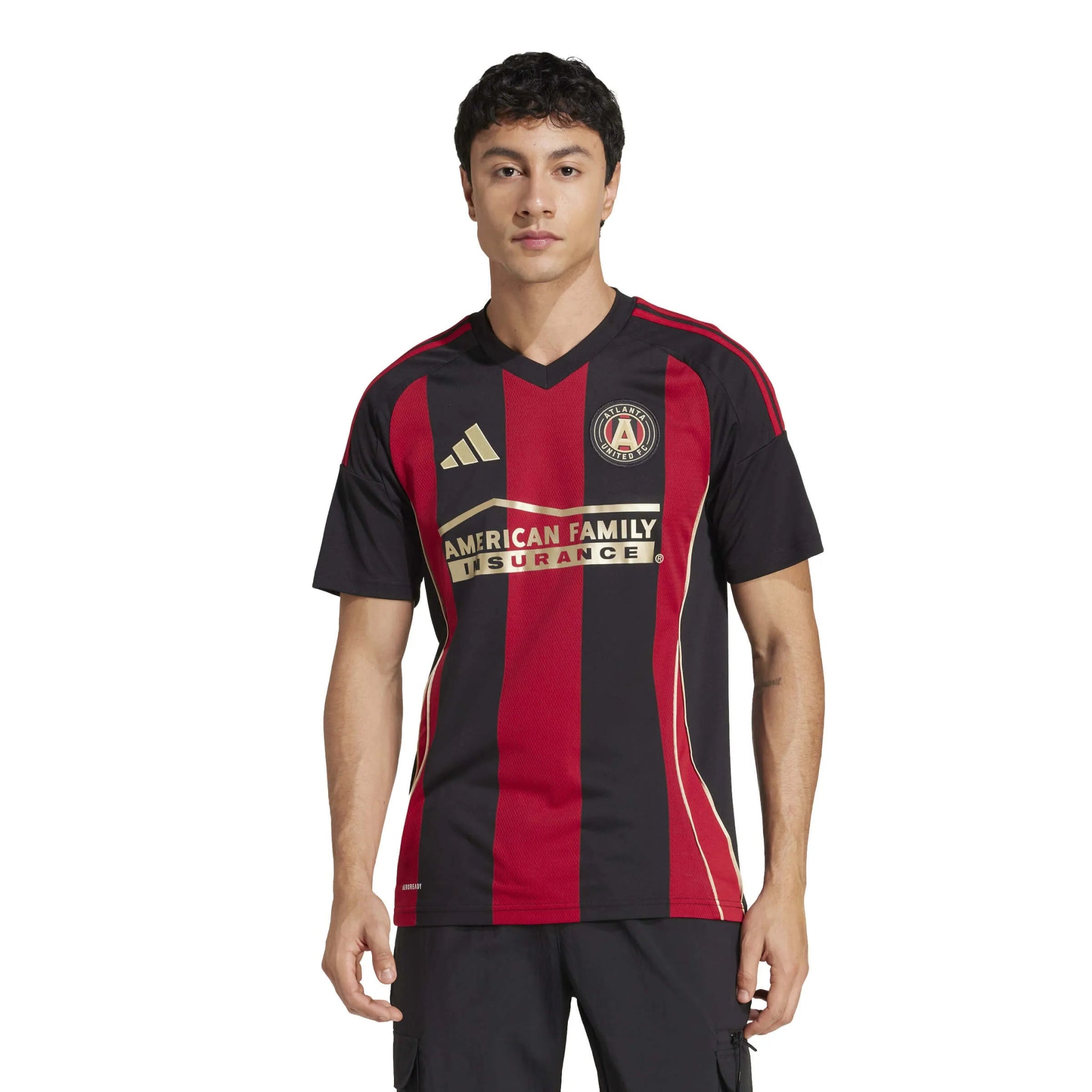 adidas 2025-26 Atlanta United Men's Stadium Home Soccer Jersey (Model - Front)