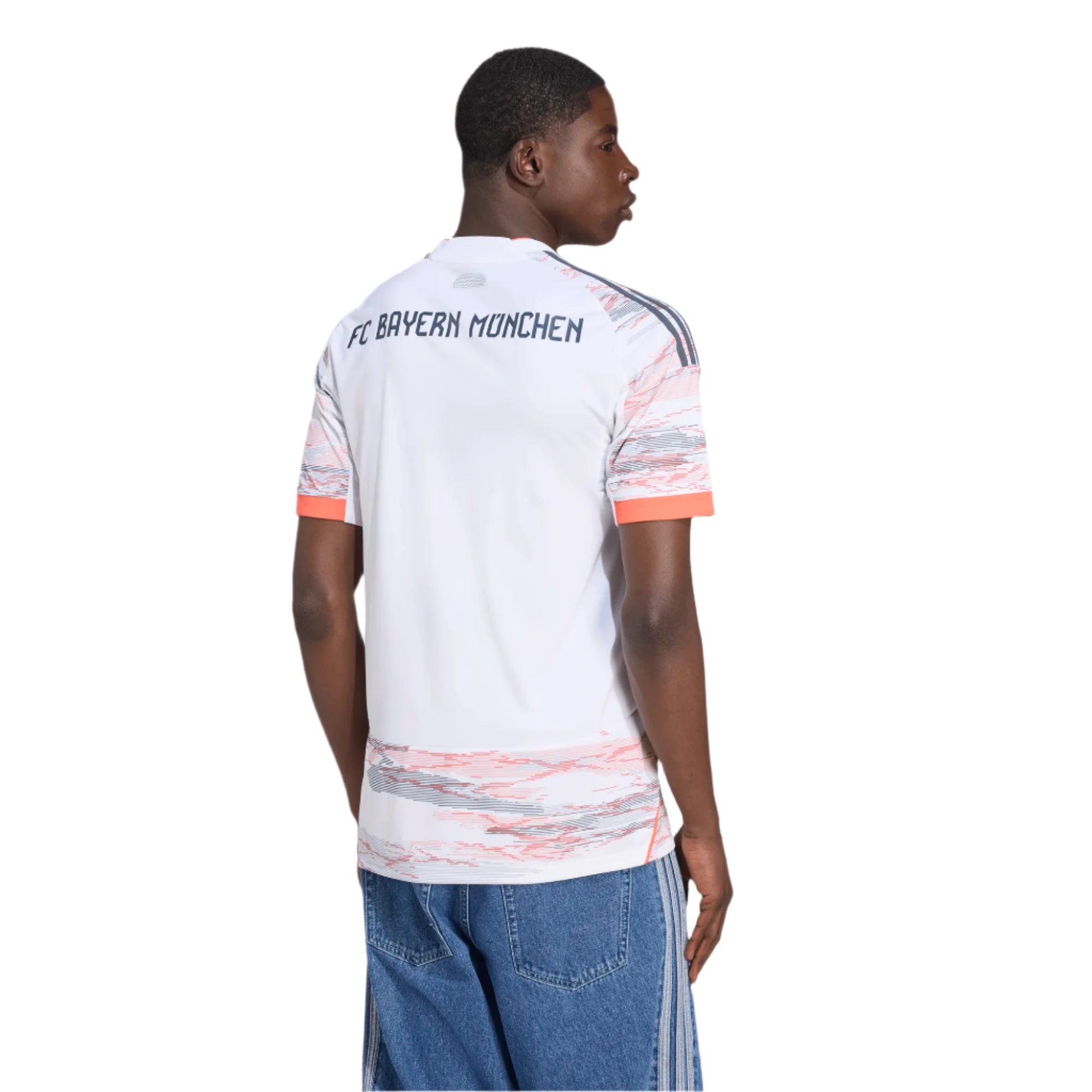 adidas 2025-26 Bayern Munich Men's Away Soccer Jersey (Model - Back)