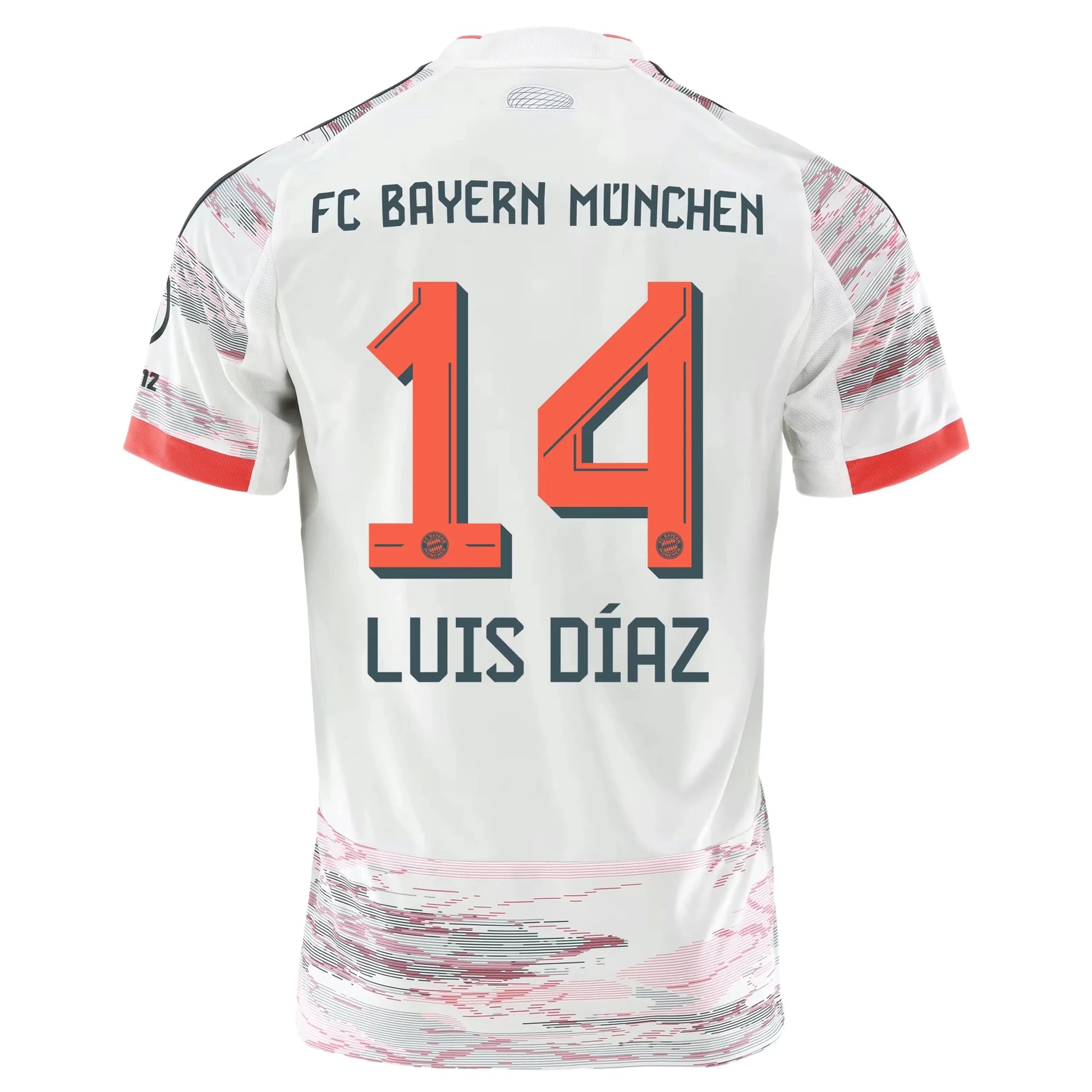adidas 2025-26 Bayern Munich Men's Stadium Away Soccer Jersey (Luis Diaz)