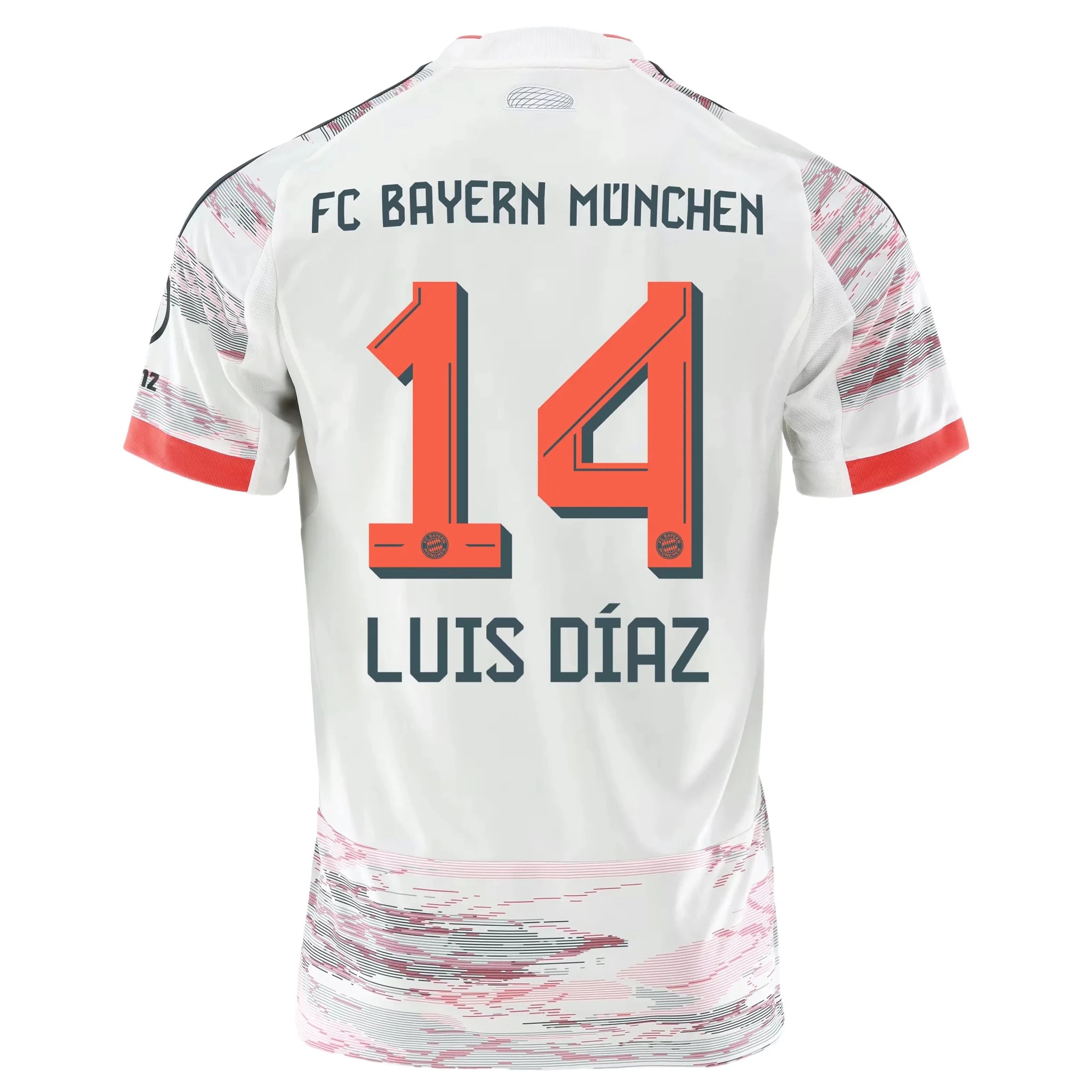 adidas 2025-26 Bayern Munich Men's Stadium Away Soccer Jersey (Luis Diaz)