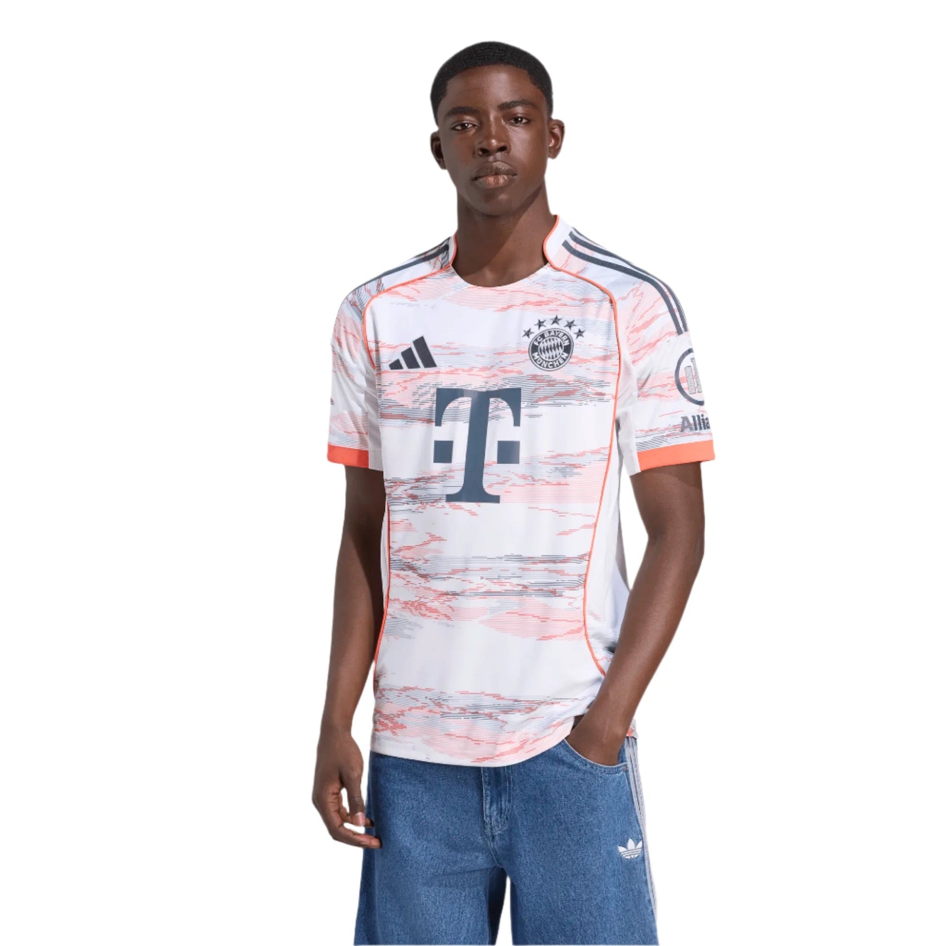 adidas 2025-26 Bayern Munich Men's Away Soccer Jersey (Model - Front)