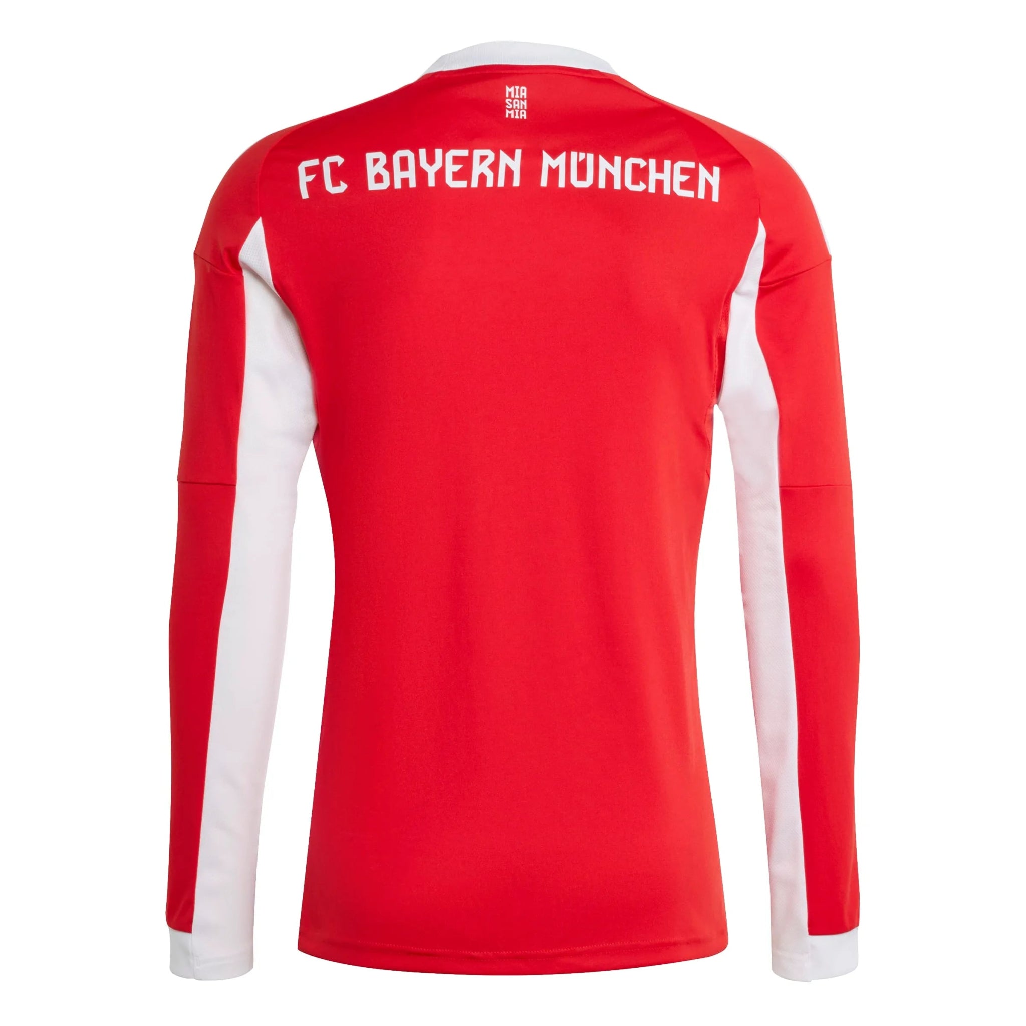 adidas 2025-26 Bayern Munich Men's Stadium Home Long-Sleeve Soccer Jersey (Back)
