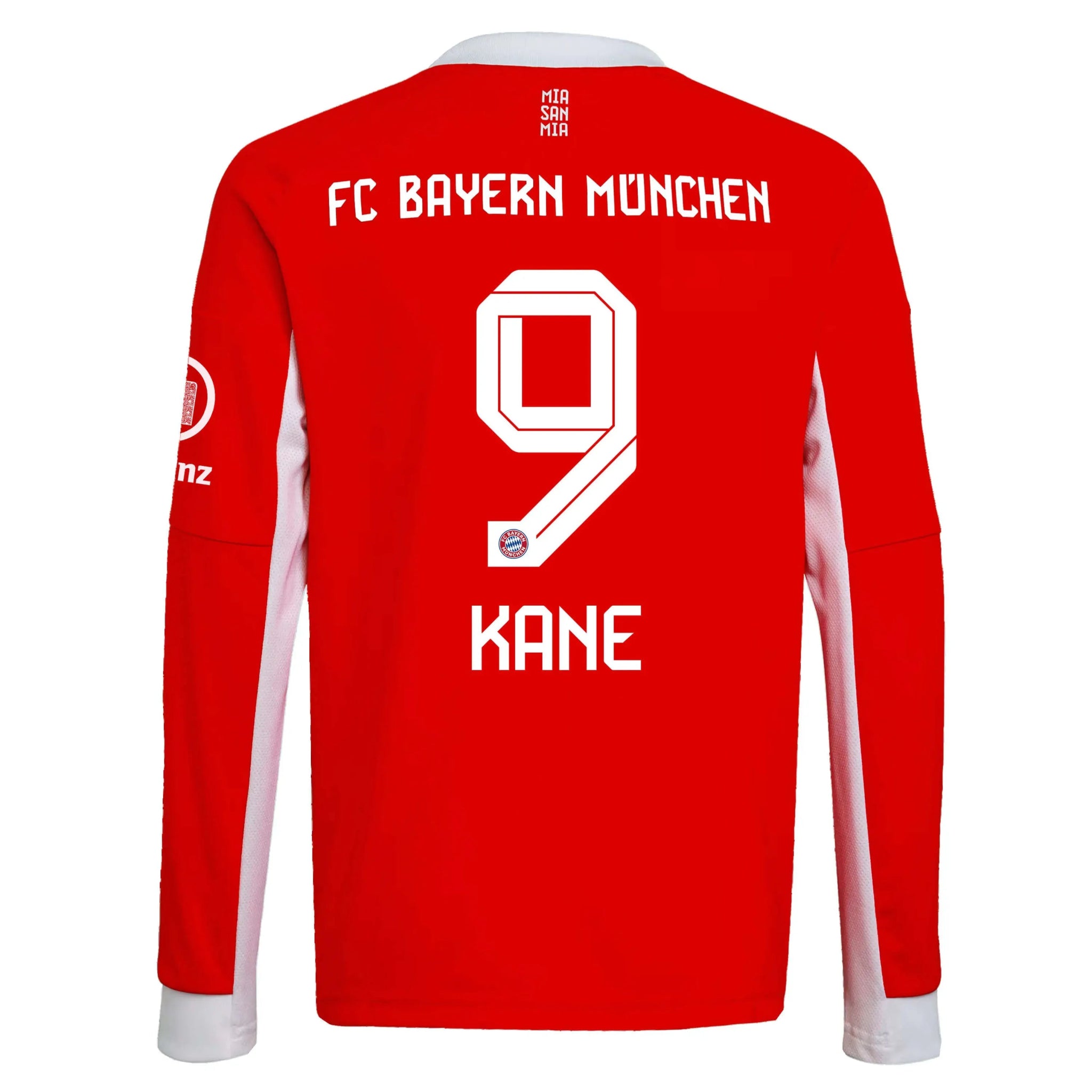 adidas 2025-26 Bayern Munich Mens Stadium Home Long-Sleeve Soccer Jersey (Kane)